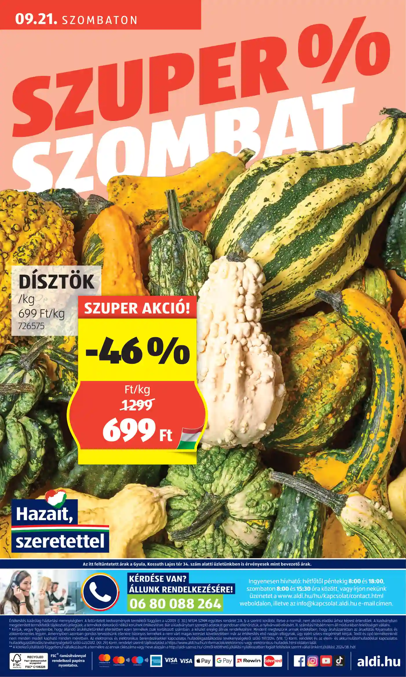 Aldi akciós újság 38. hét (43 oldal)