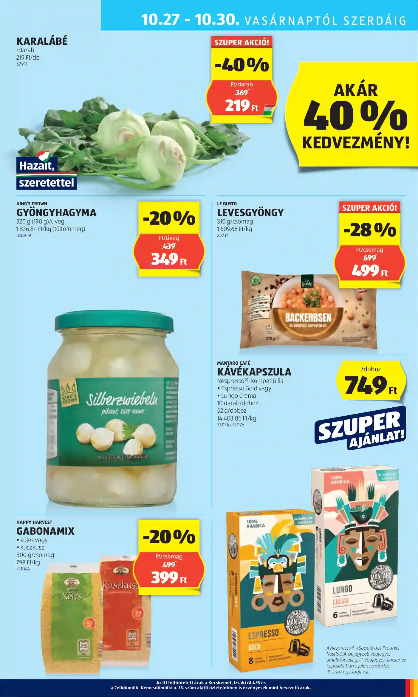 Aldi akciós újság 43. hét (31 oldal)