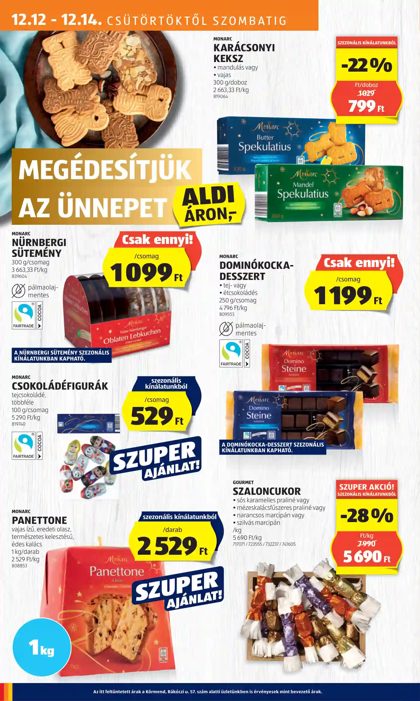 Aldi akciós újság 50. hét (4 oldal)