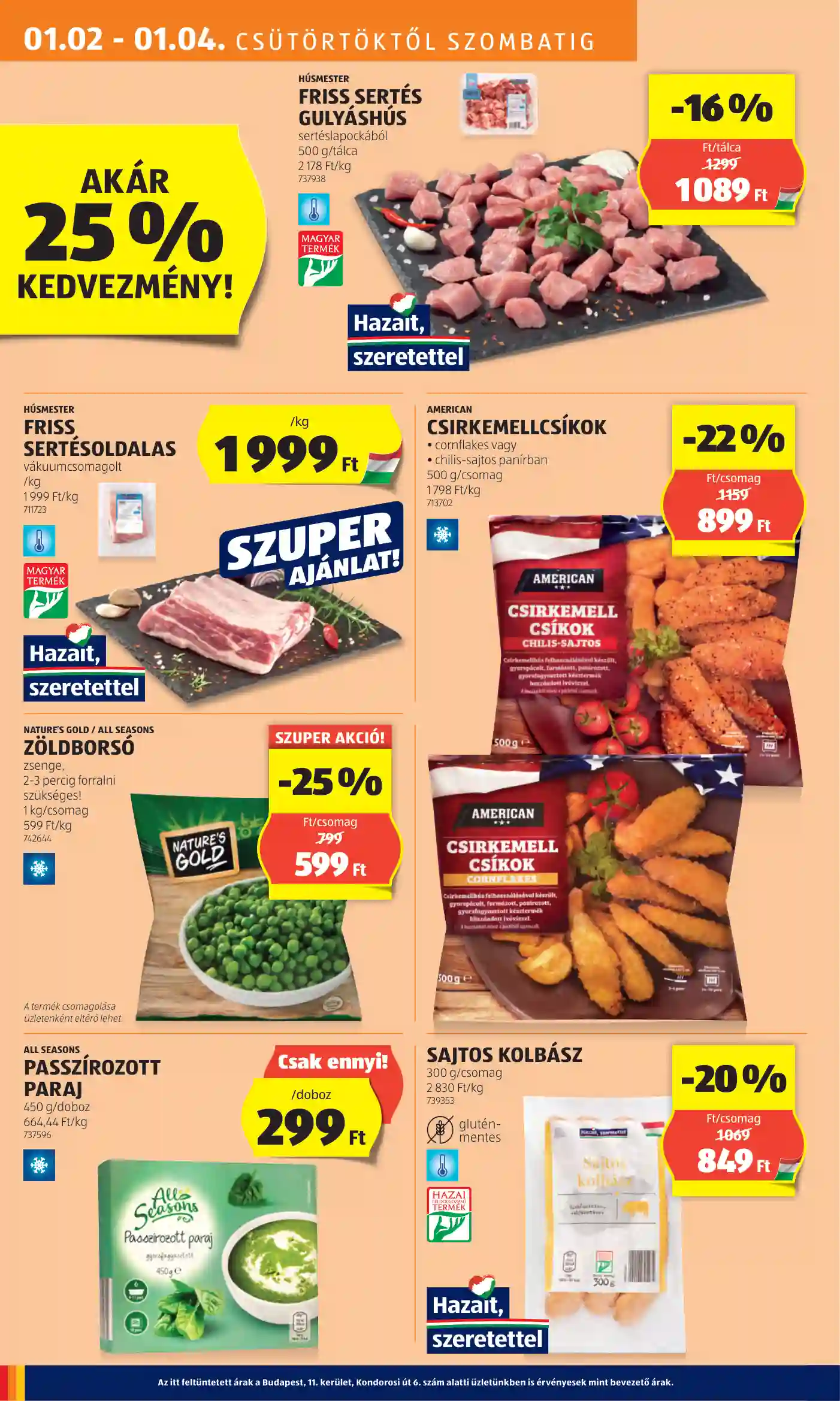 Aldi akciós újság 1. hét (4 oldal)