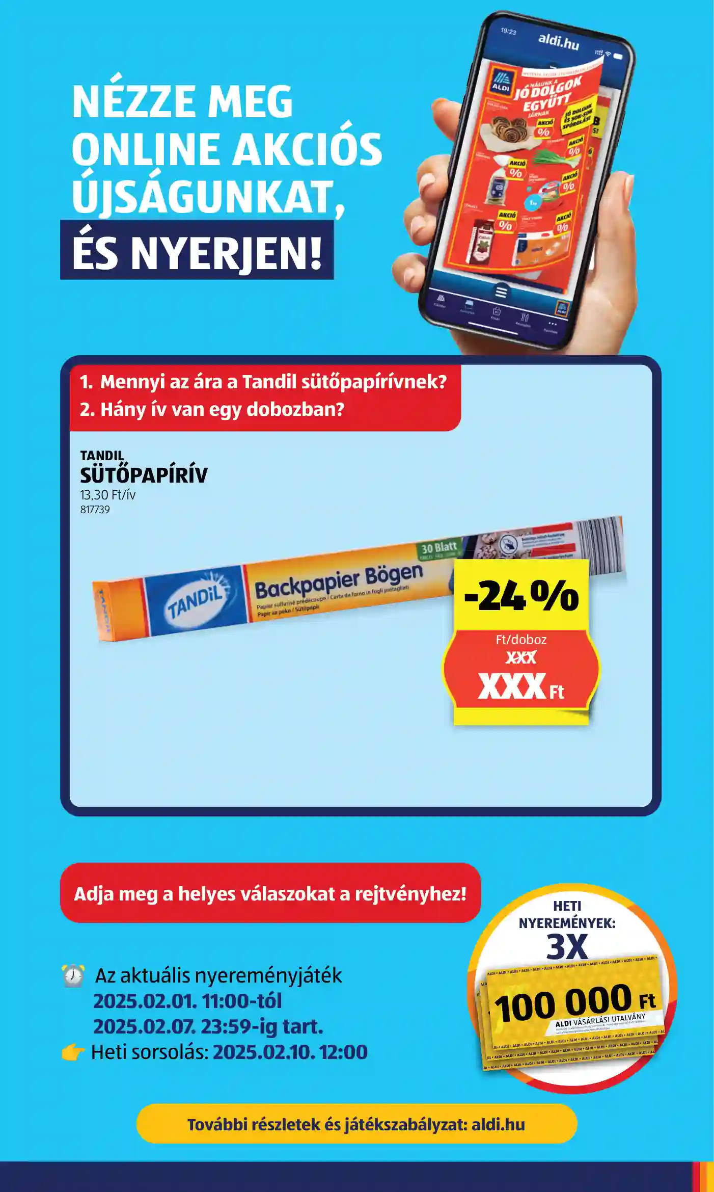 Aldi akciós újság 6. hét (3 oldal)
