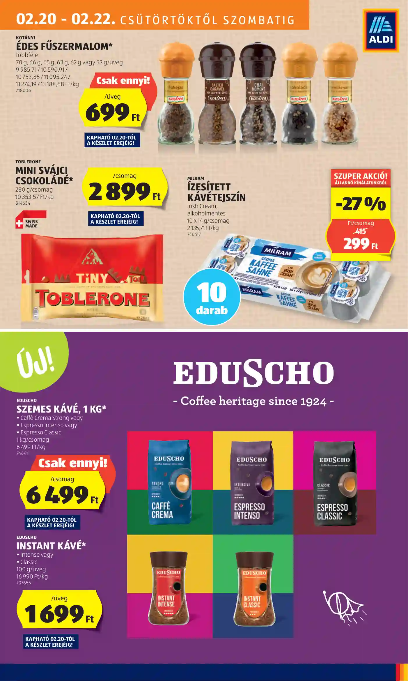 Aldi akciós újság 8. hét (16 oldal)