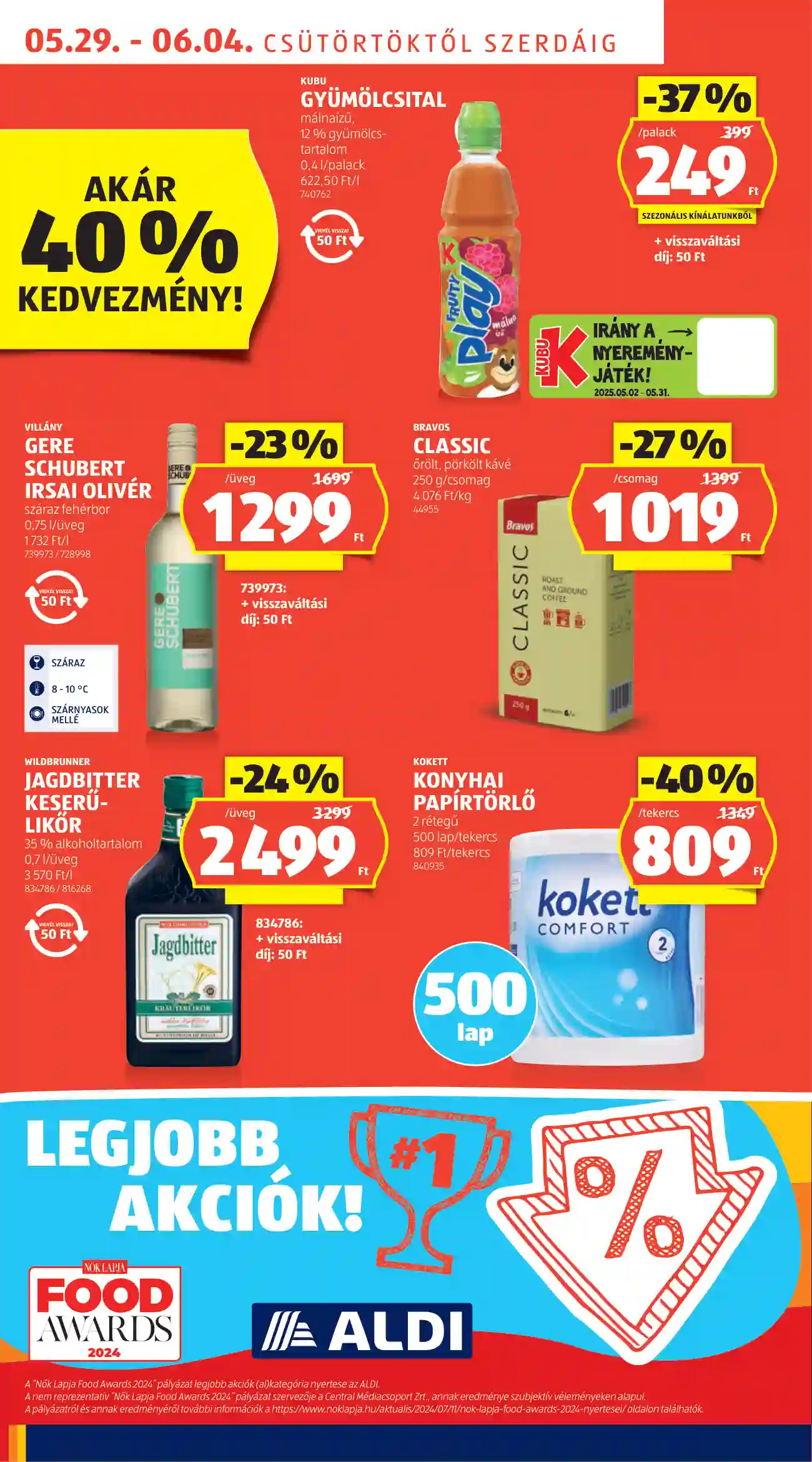 Aldi akciós újság 22. hét (46 oldal)