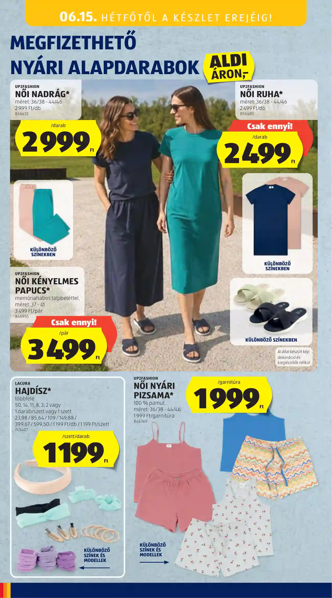 UP2FASHION NŐI RUHA* méret: 36/38 - 44/ – ALDI akciós újság 47. oldal