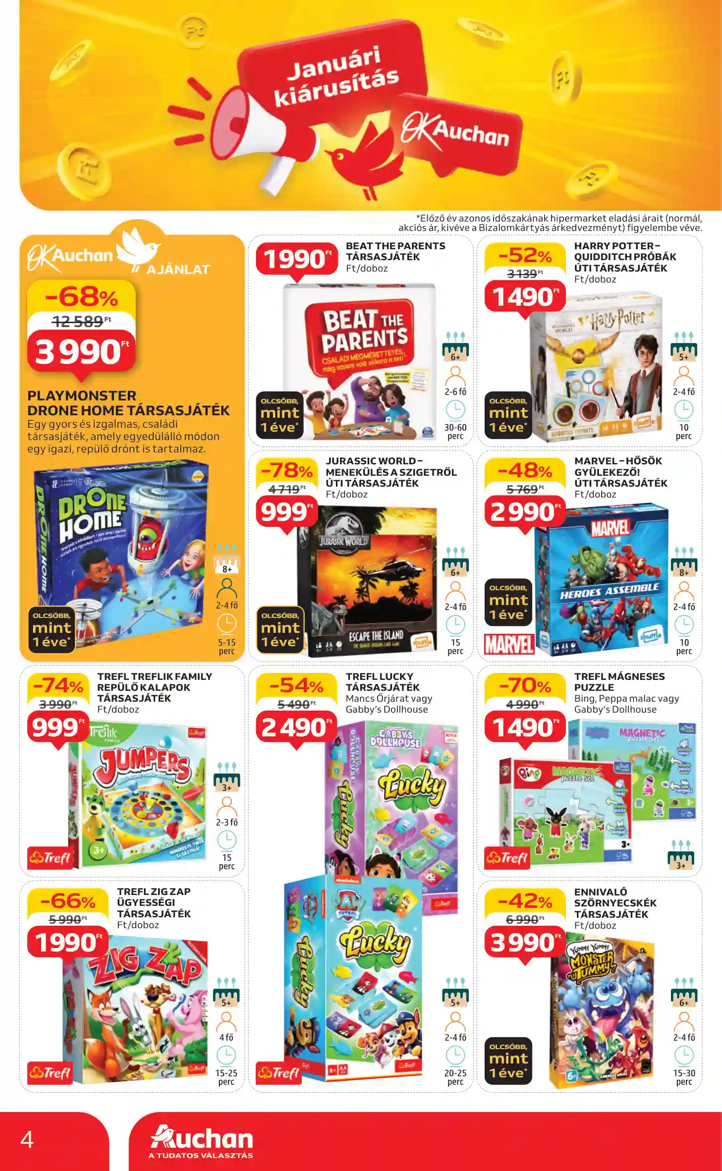 Auchan akciós újság 1. hét (4 oldal)