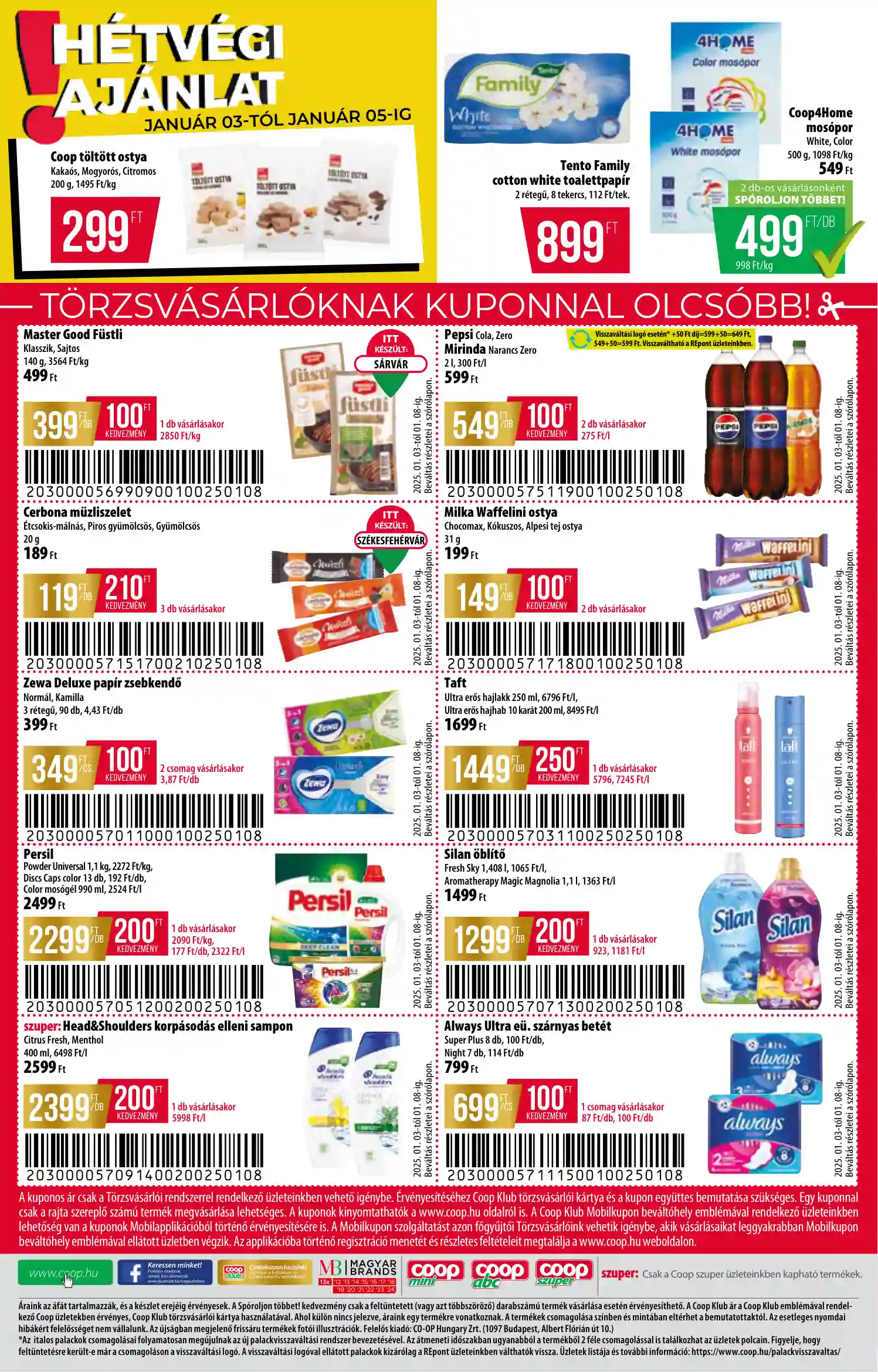 COOP AKCIÓS ÚJSÁG 1. HÉT (
													ÉRVÉNYES:
													2025. JANUÁR 3. - 2025. JANUÁR 8.												) (4 oldal)