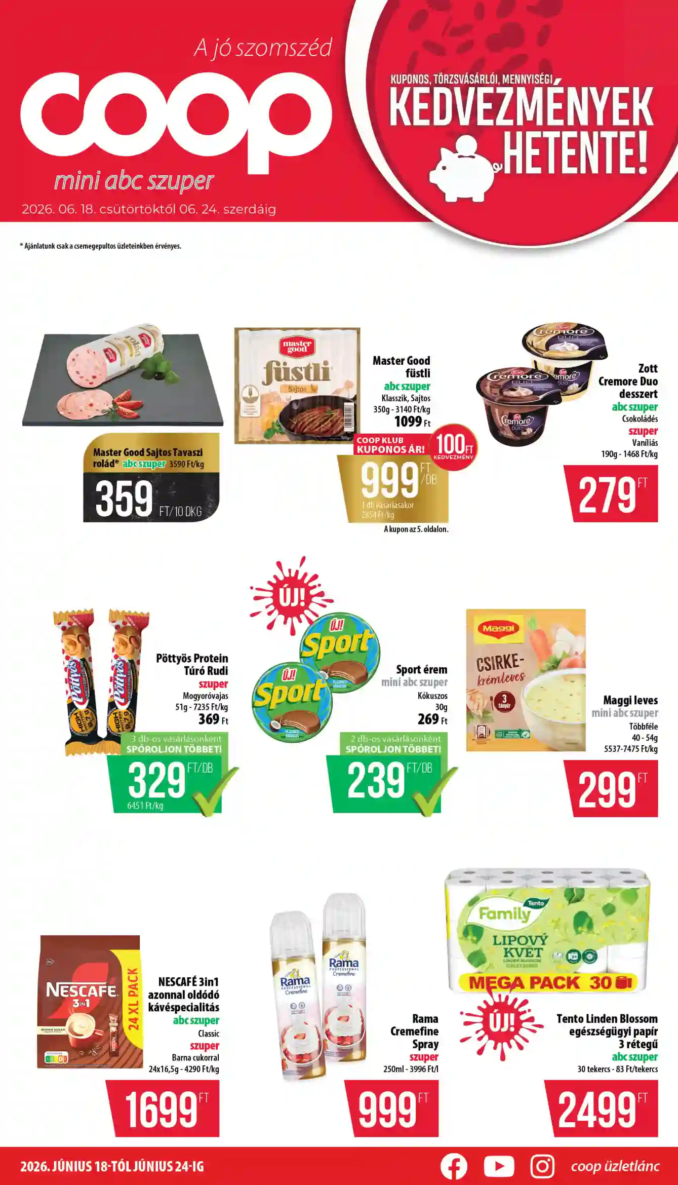 COOP Coop regionális szórólap június 3. hét - Nyírzem/Szabolcs Coop 25.hét