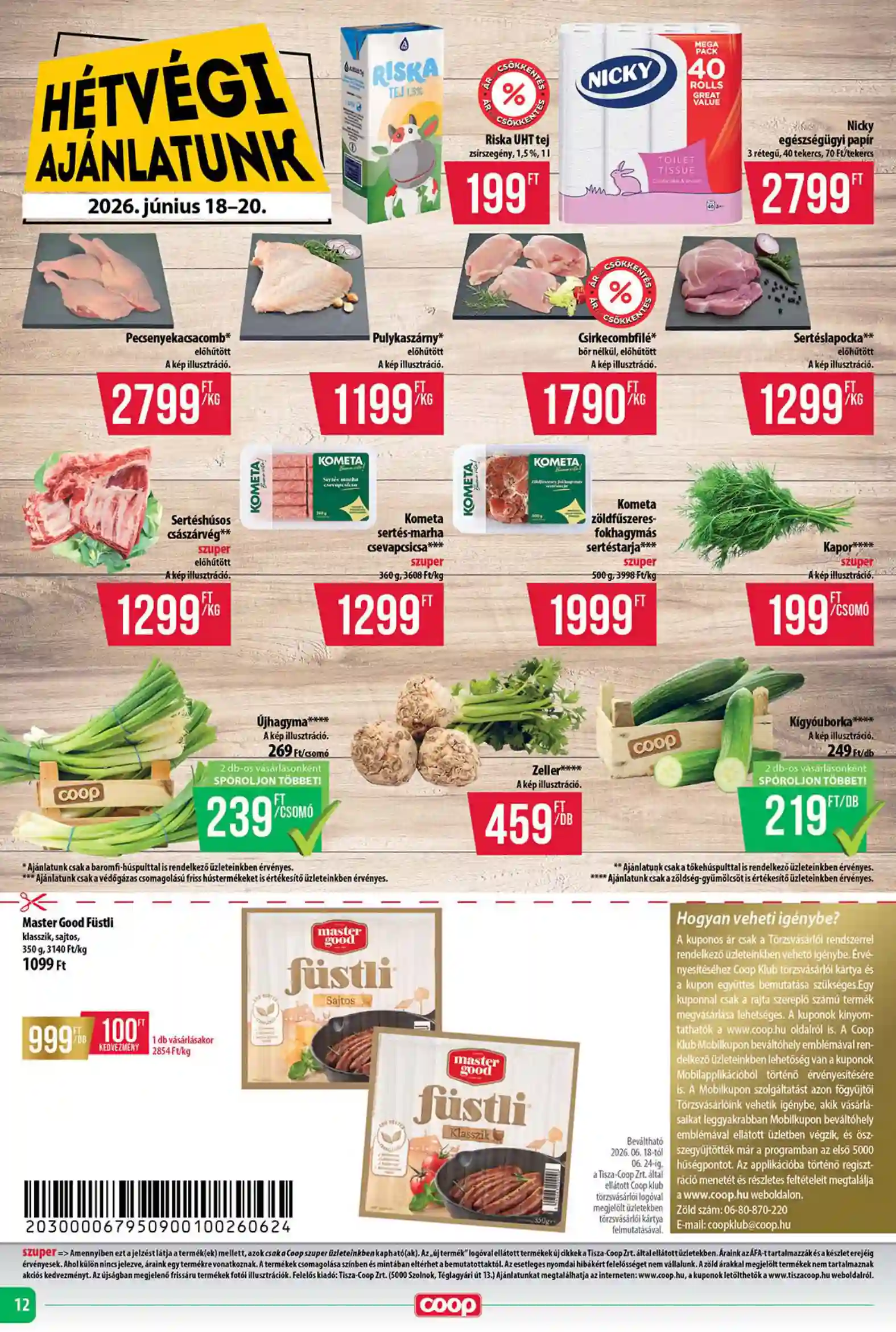 Coop regionális szórólap június 3. hét - Tisza - Abc-Szuper (4 oldal)