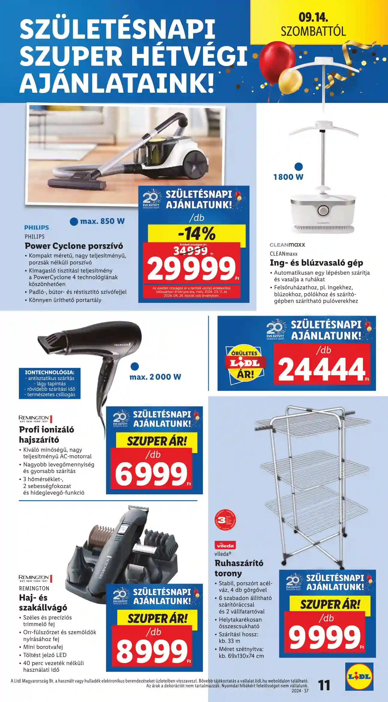 Lidl akciós újság 37. hét (3 oldal)