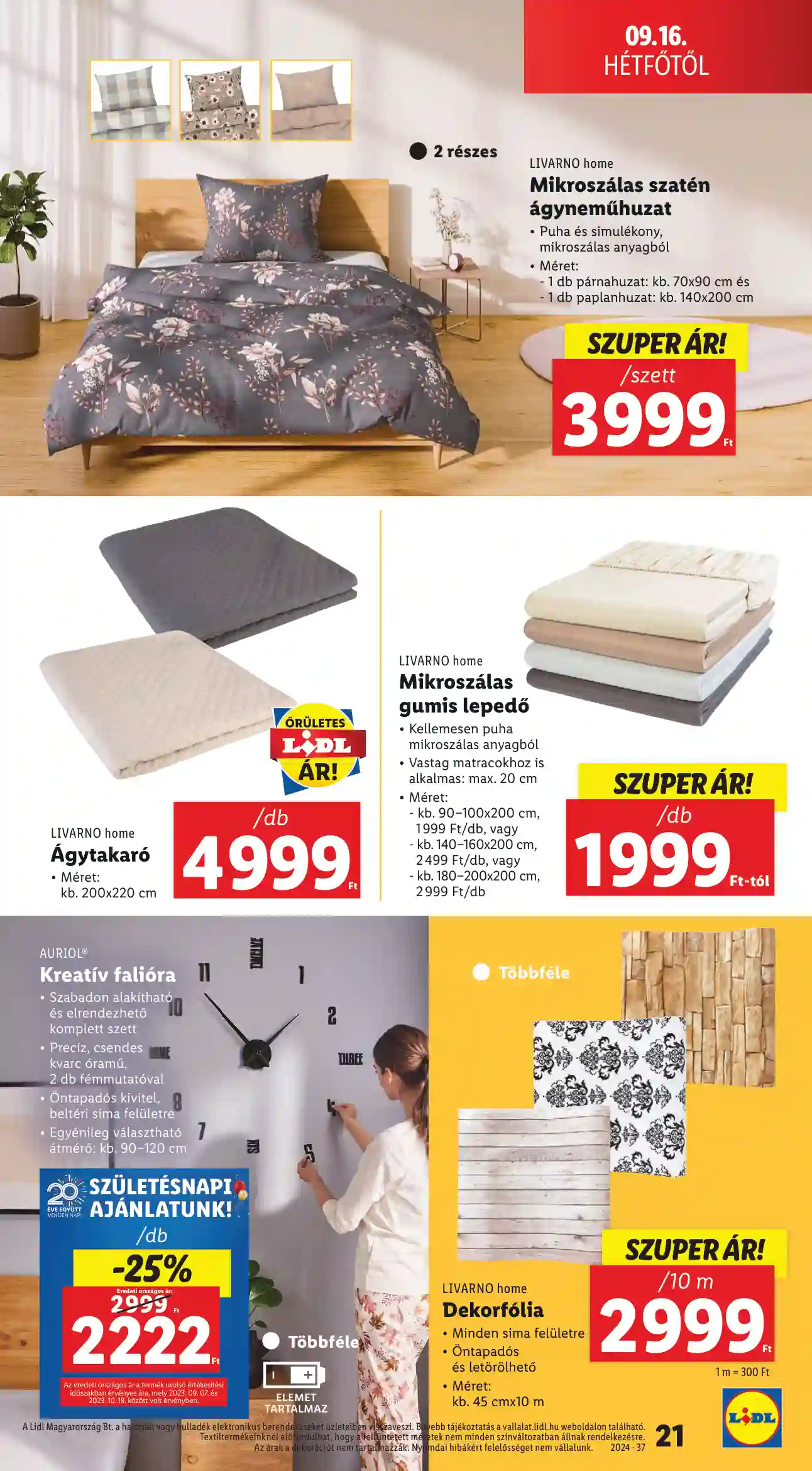Lidl akciós újság 37. hét (14 oldal)
