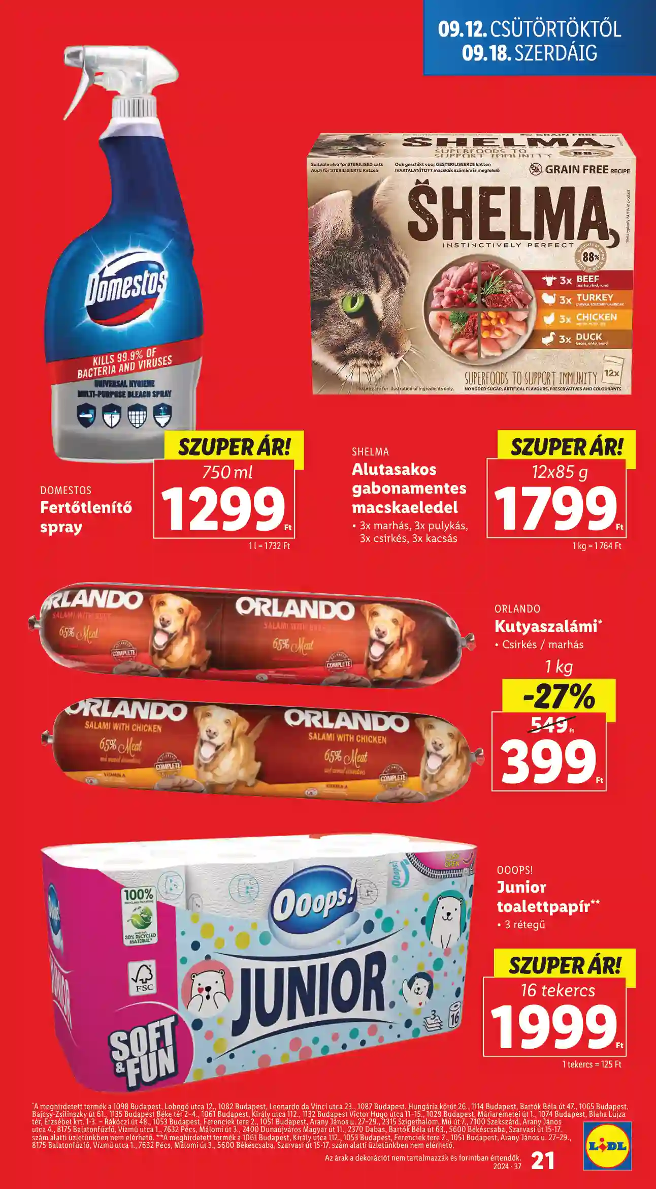 Lidl akciós újság 37. hét (14 oldal)