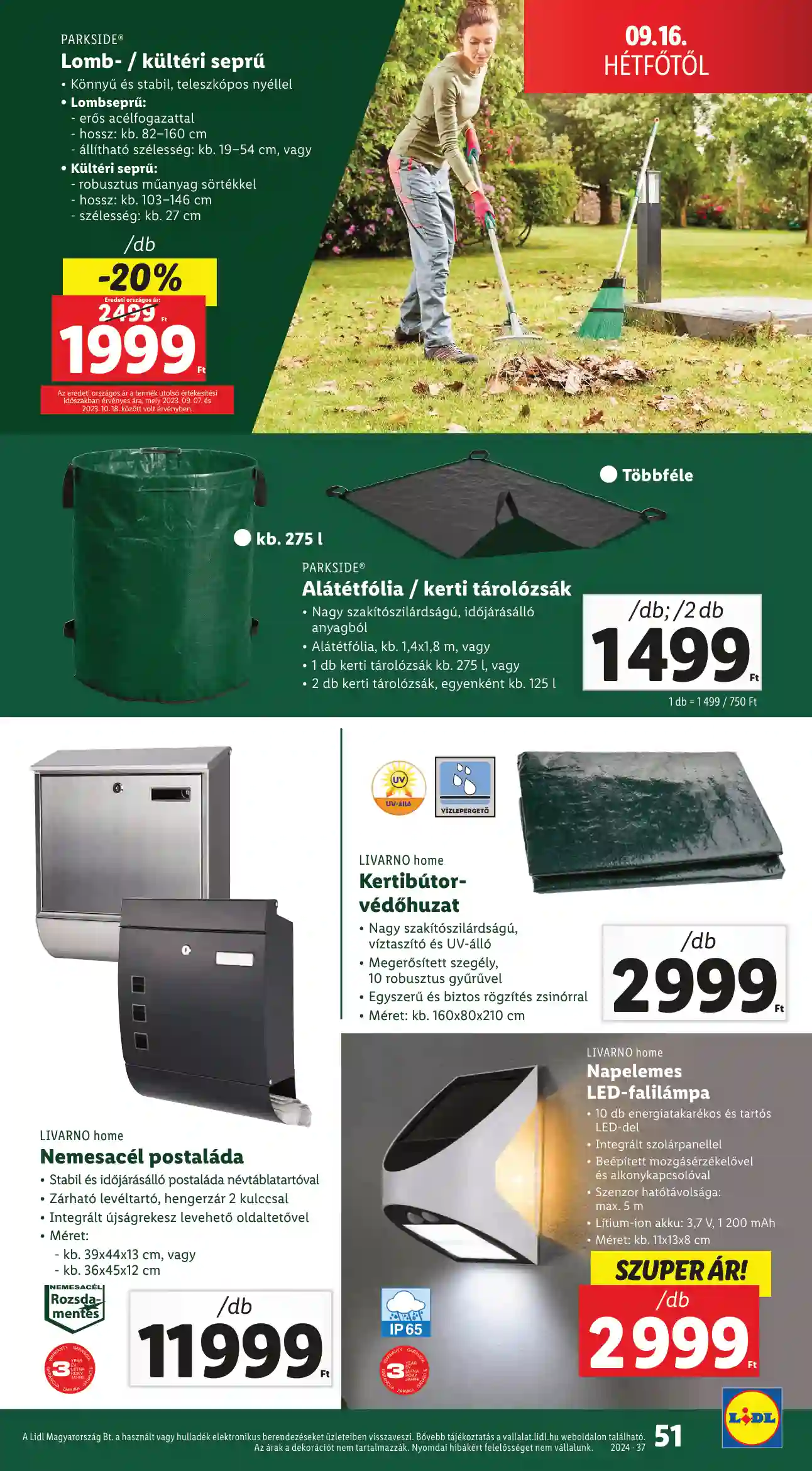 Lidl akciós újság 37. hét (47 oldal)