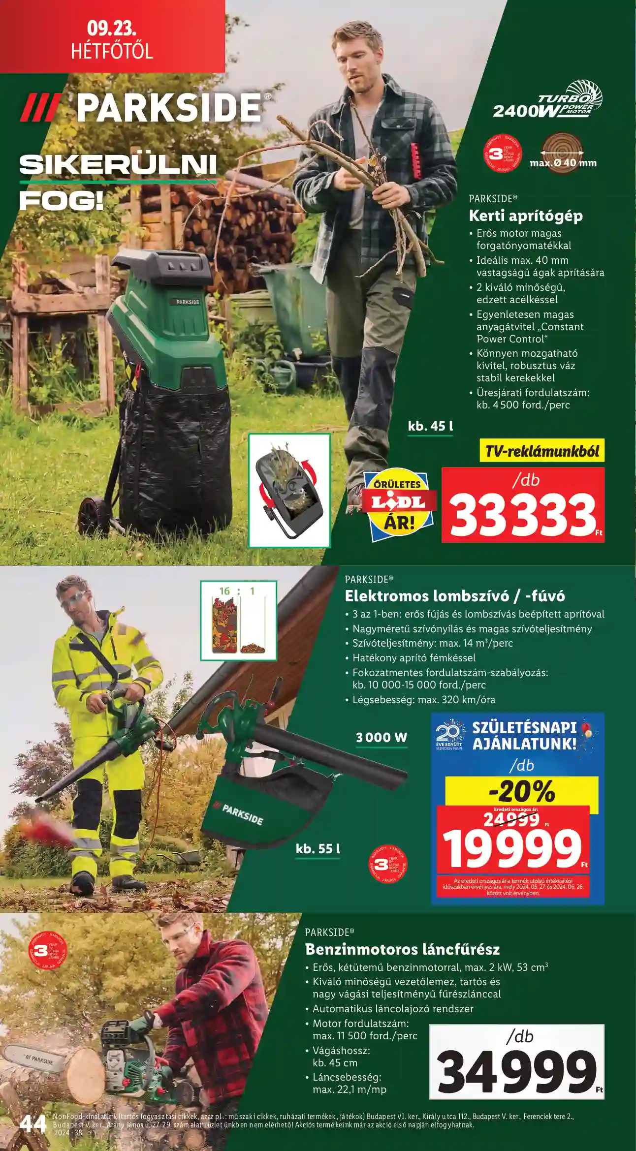 Lidl akciós újság 38. hét (39 oldal)