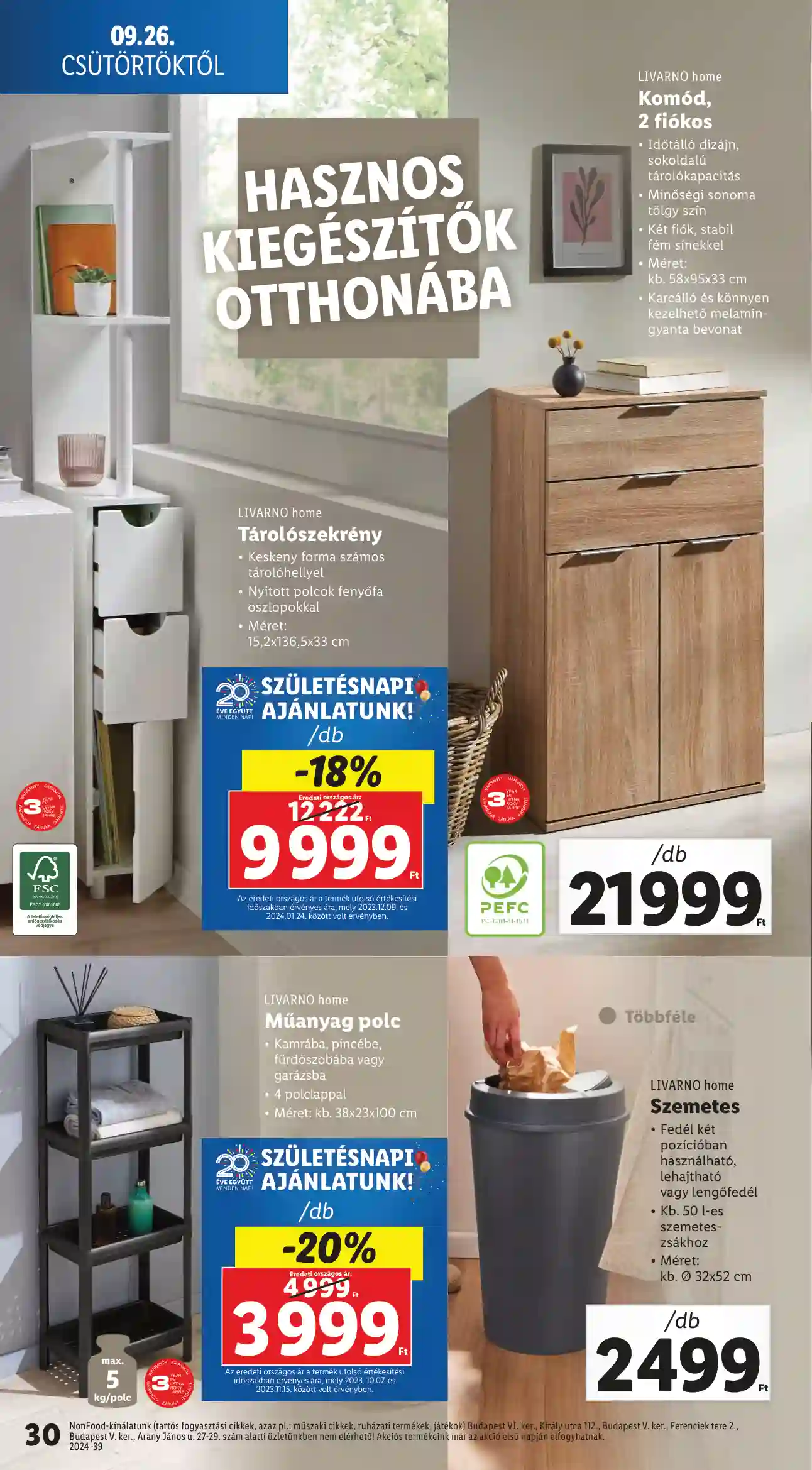 Lidl akciós újság 39. hét (23 oldal)
