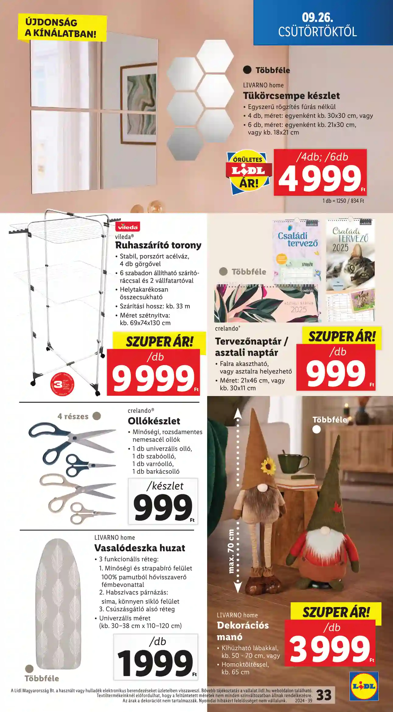 Lidl akciós újság 39. hét (27 oldal)