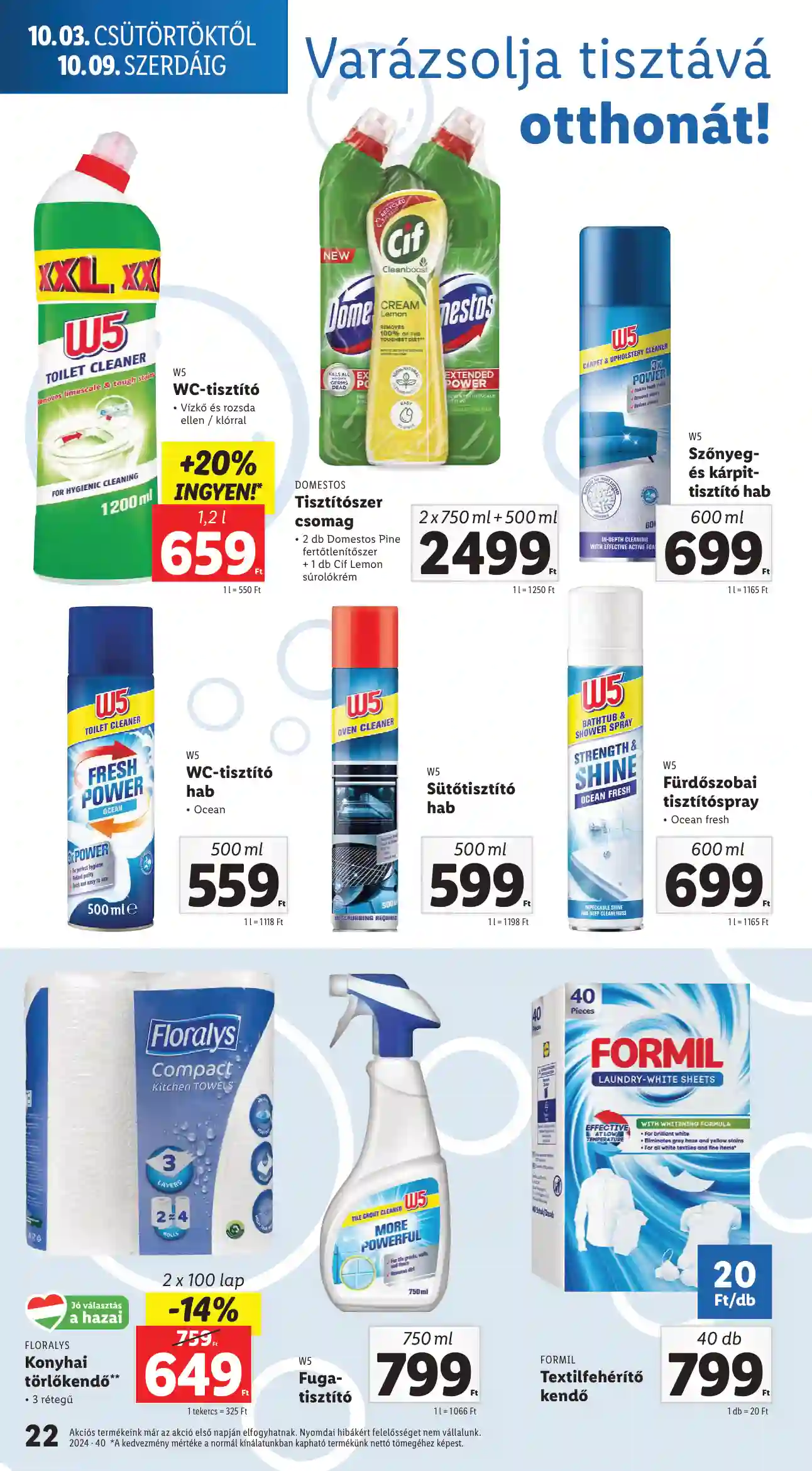 Lidl akciós újság 40. hét (15 oldal)