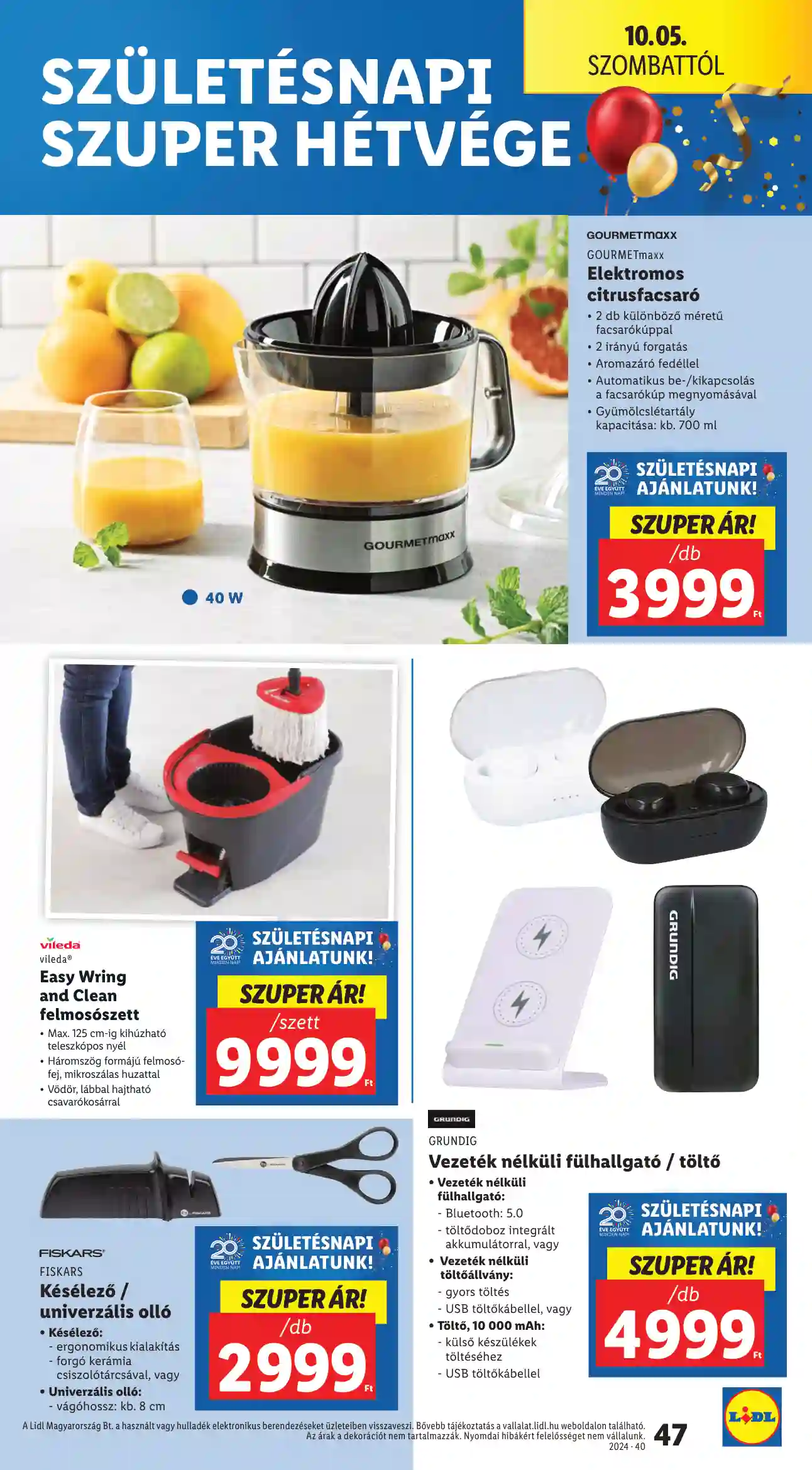 Lidl akciós újság 40. hét (42 oldal)