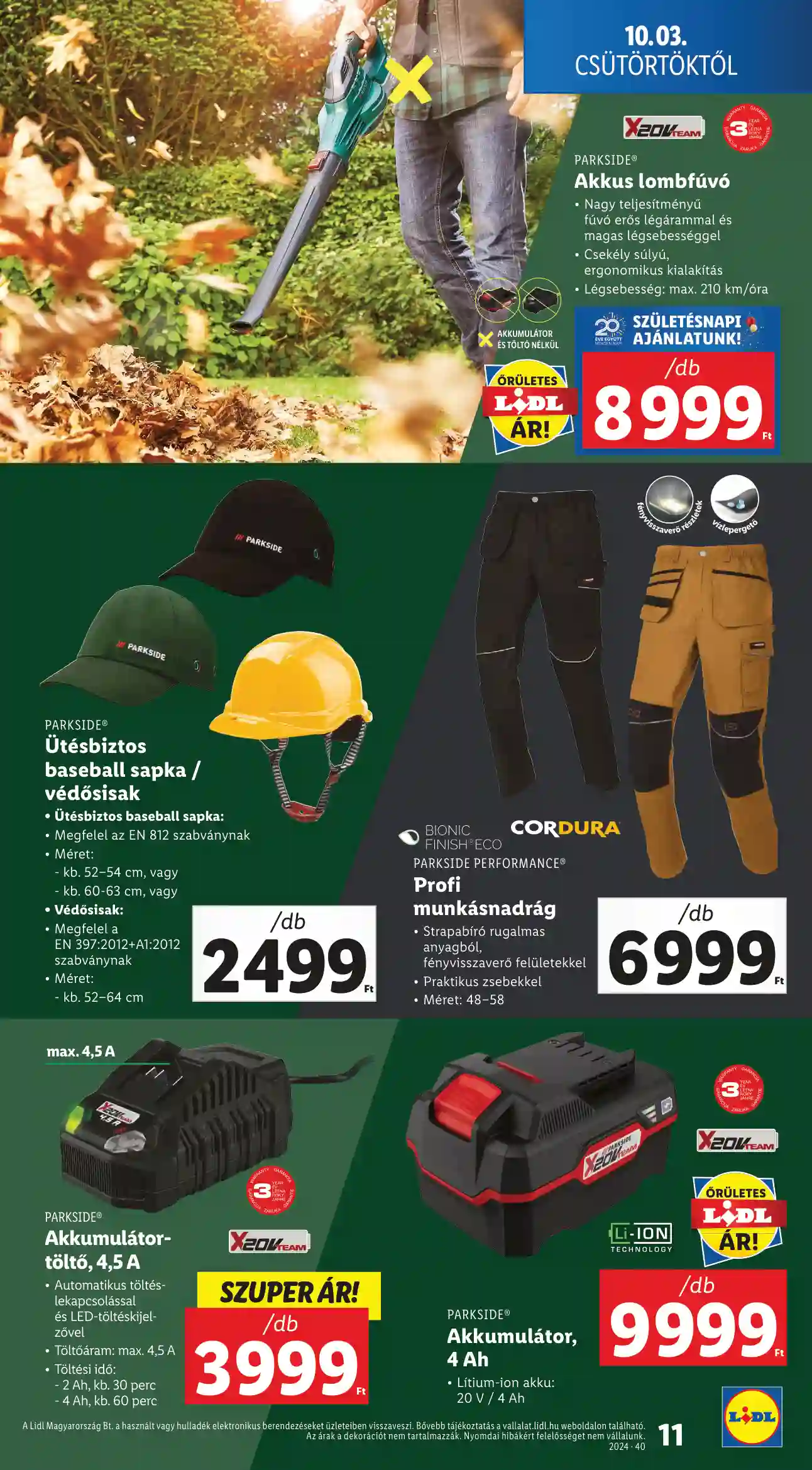 Lidl akciós újság 40. hét (3 oldal)