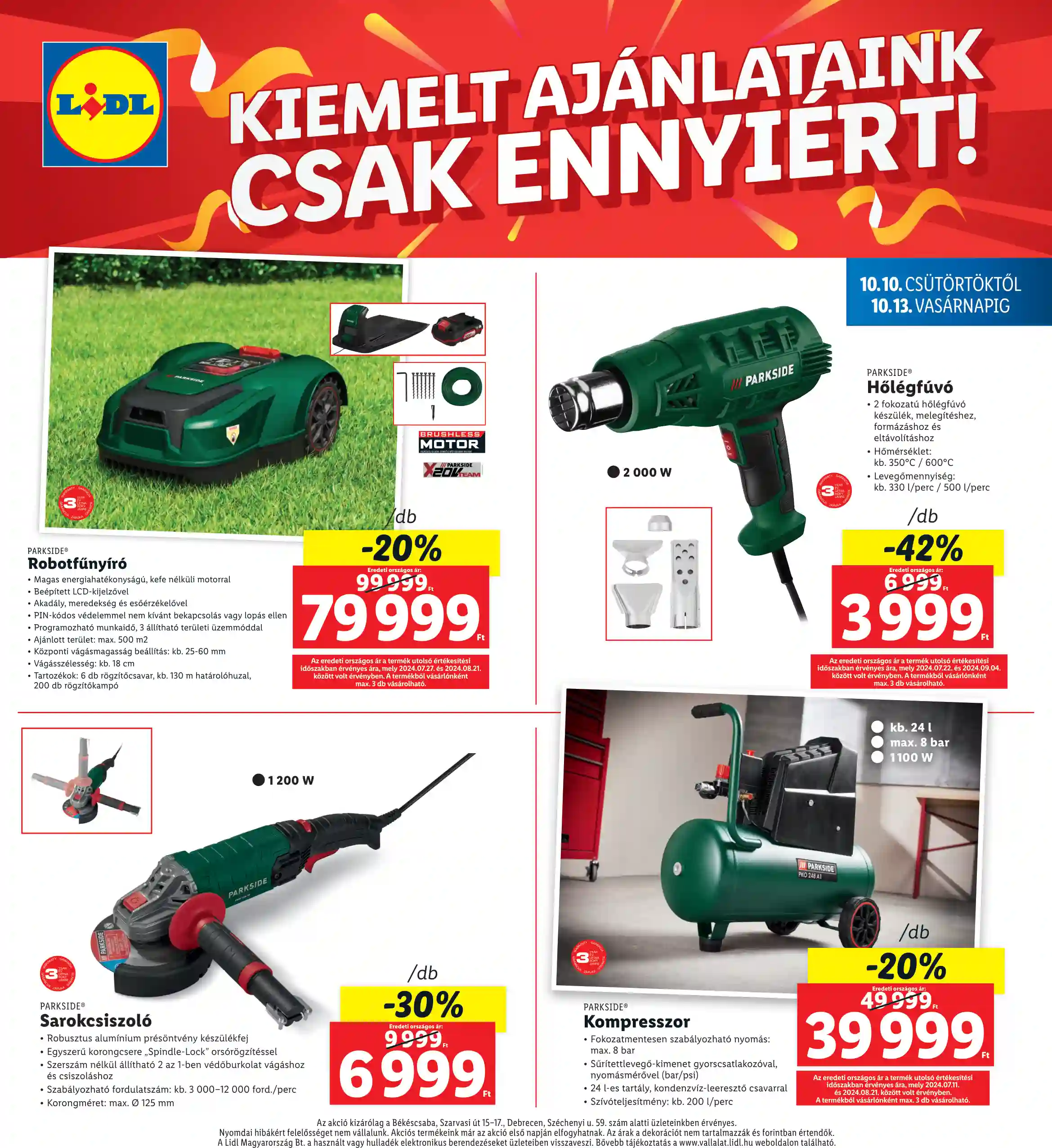 Lidl akciós újság 41. hét (Regionális akciók) (4 oldal)