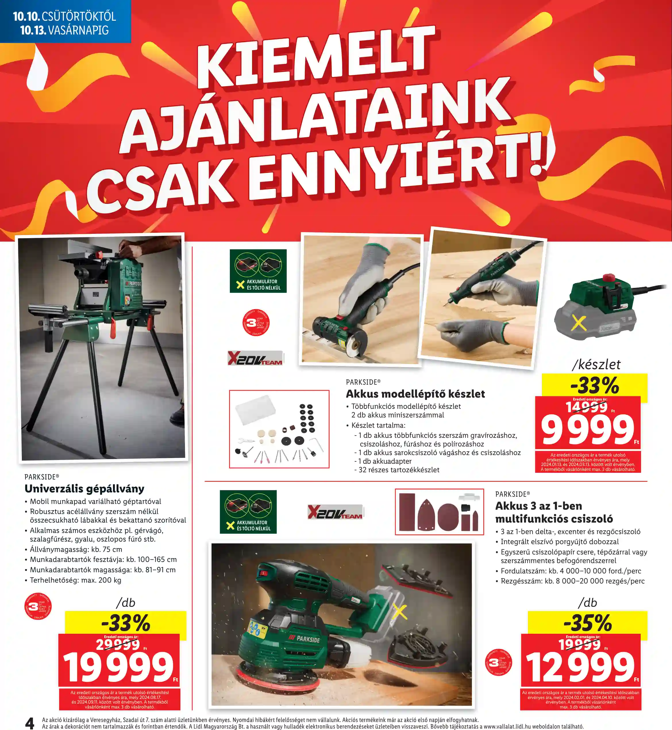 Lidl akciós újság 41. hét (Regionális akciók – VEresegyház) (4 oldal)
