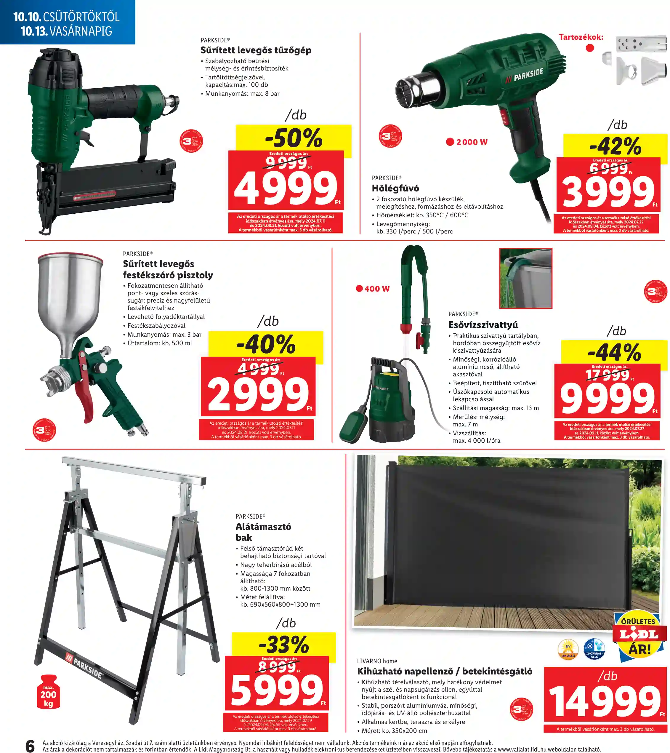 Lidl akciós újság 41. hét (Regionális akciók – VEresegyház) (6 oldal)