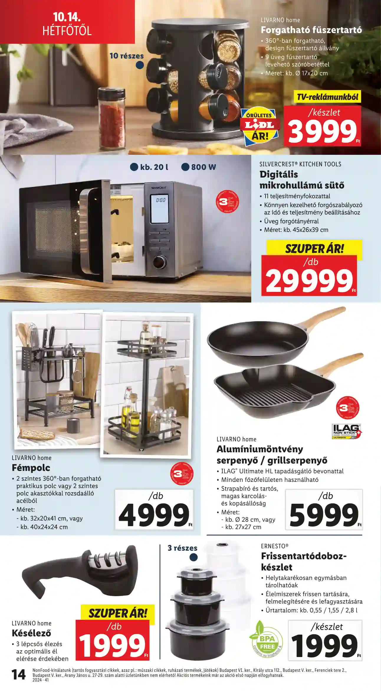 Lidl akciós újság 41. hét (Érvényes 10.10-től) (6 oldal)