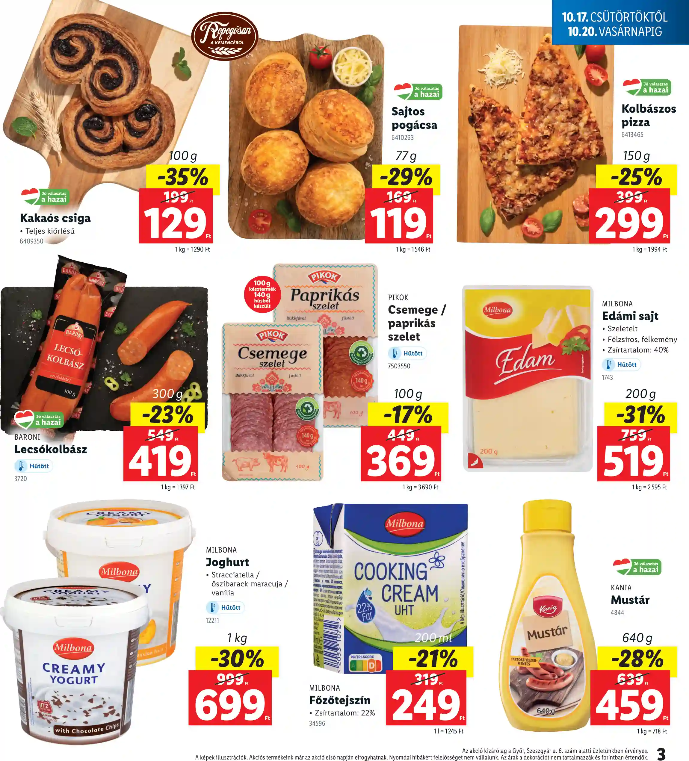 Lidl akciós újság 42. hét (Regionális akciók – Győr) (3 oldal)