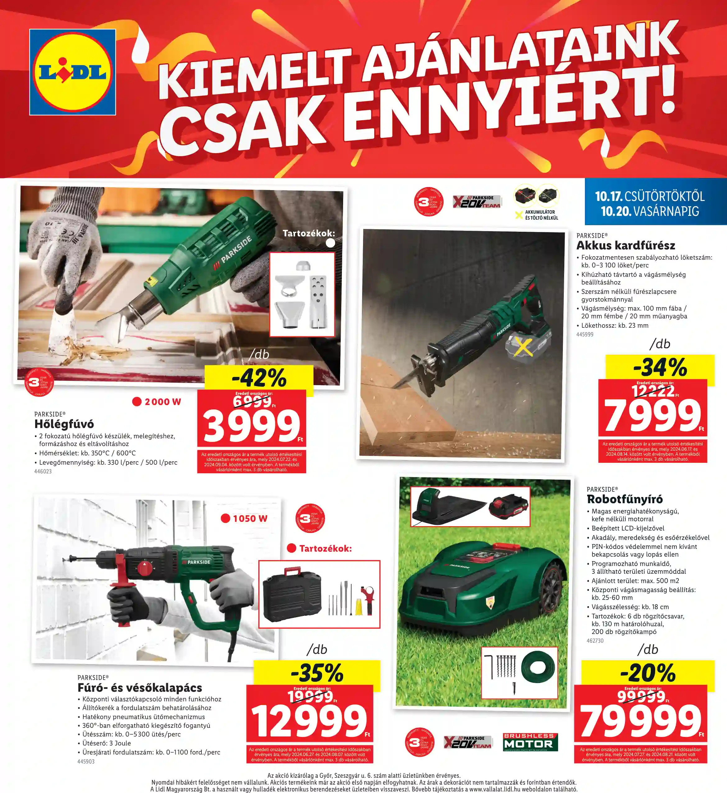 Lidl akciós újság 42. hét (Regionális akciók – Győr) (4 oldal)