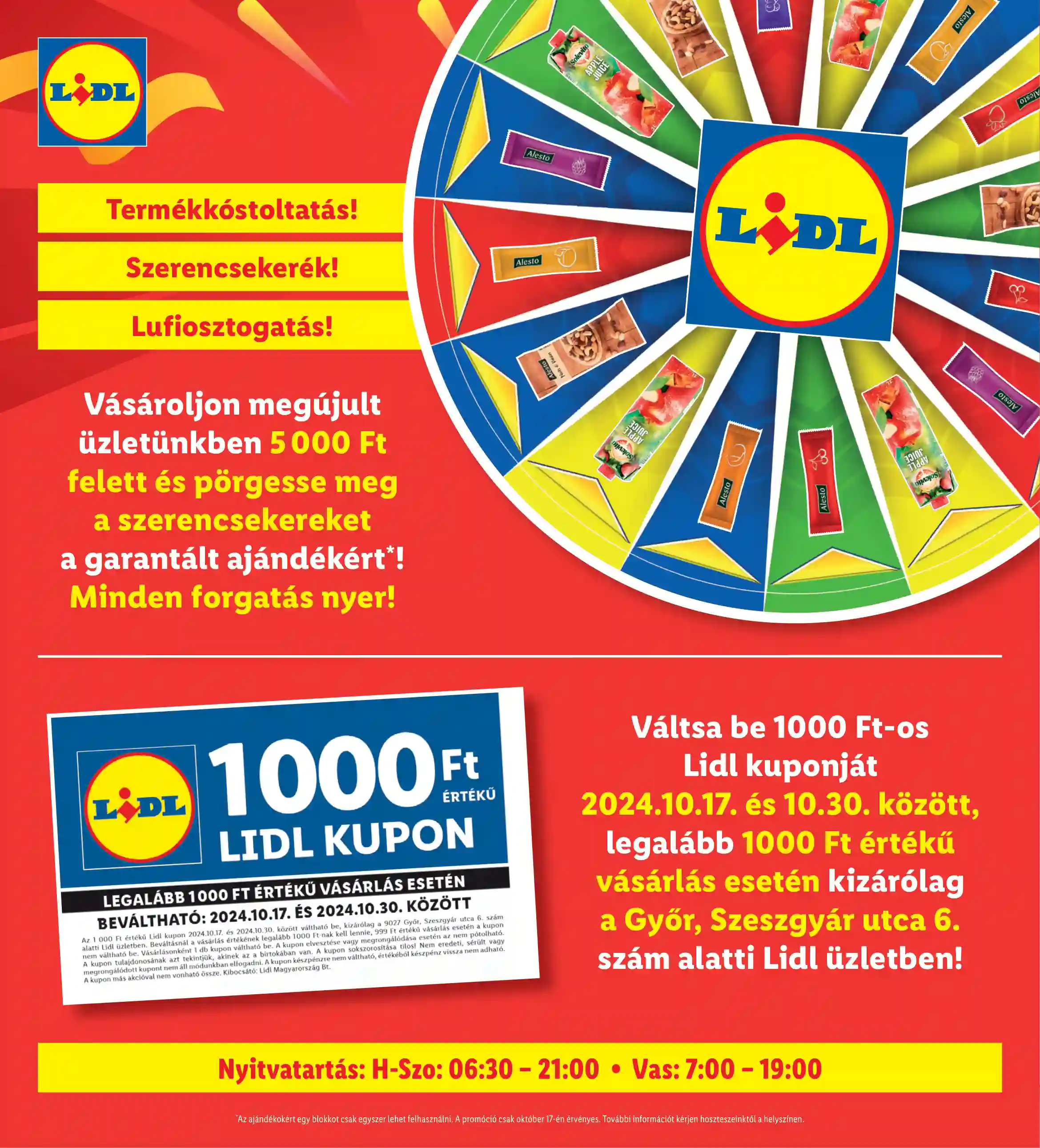 Lidl akciós újság 42. hét (Regionális akciók – Győr) (5 oldal)