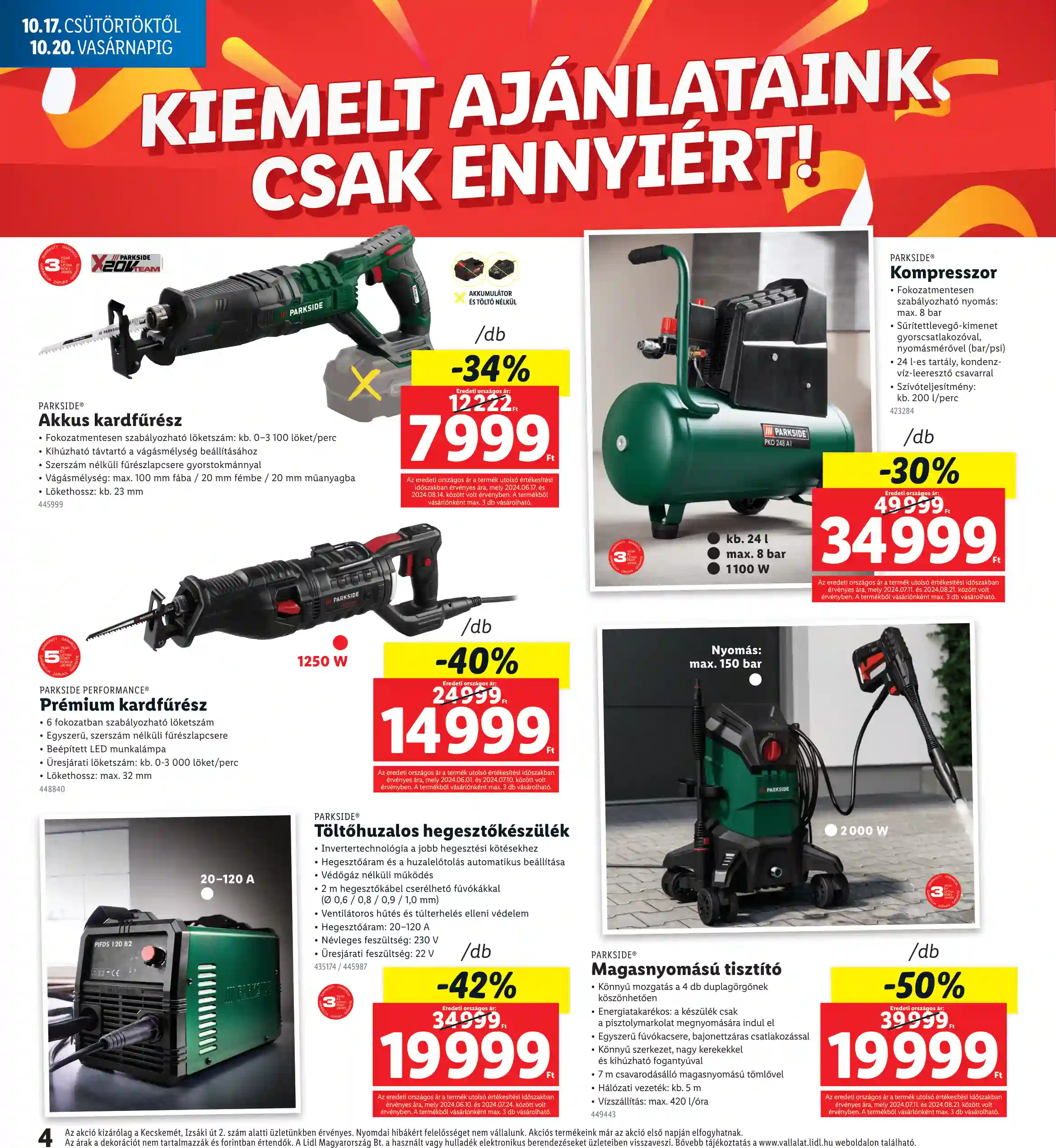 Lidl akciós újság 42. hét (Regionális akciók – Kecskemét) (4 oldal)