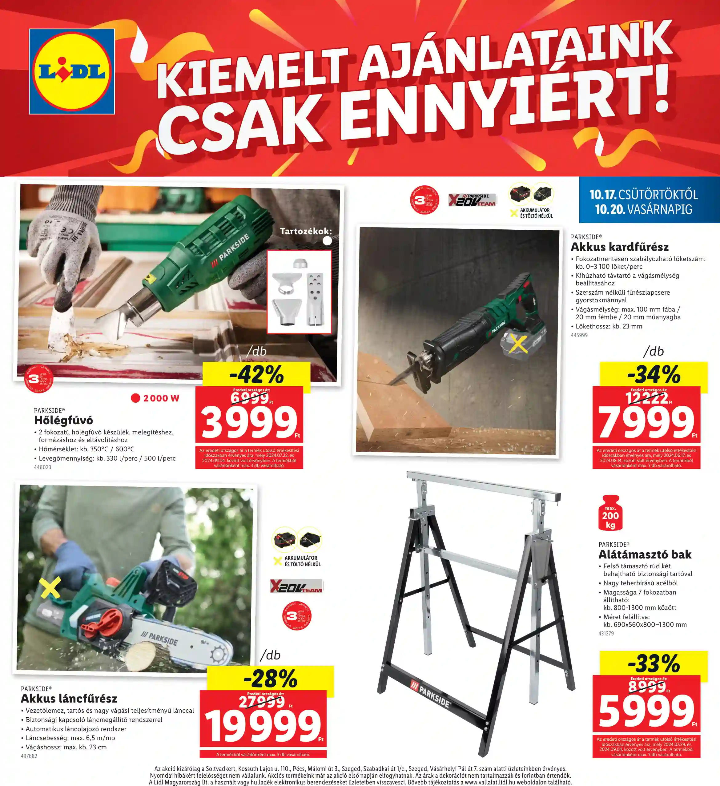 Lidl akciós újság 42. hét (Regionális akciók) (4 oldal)