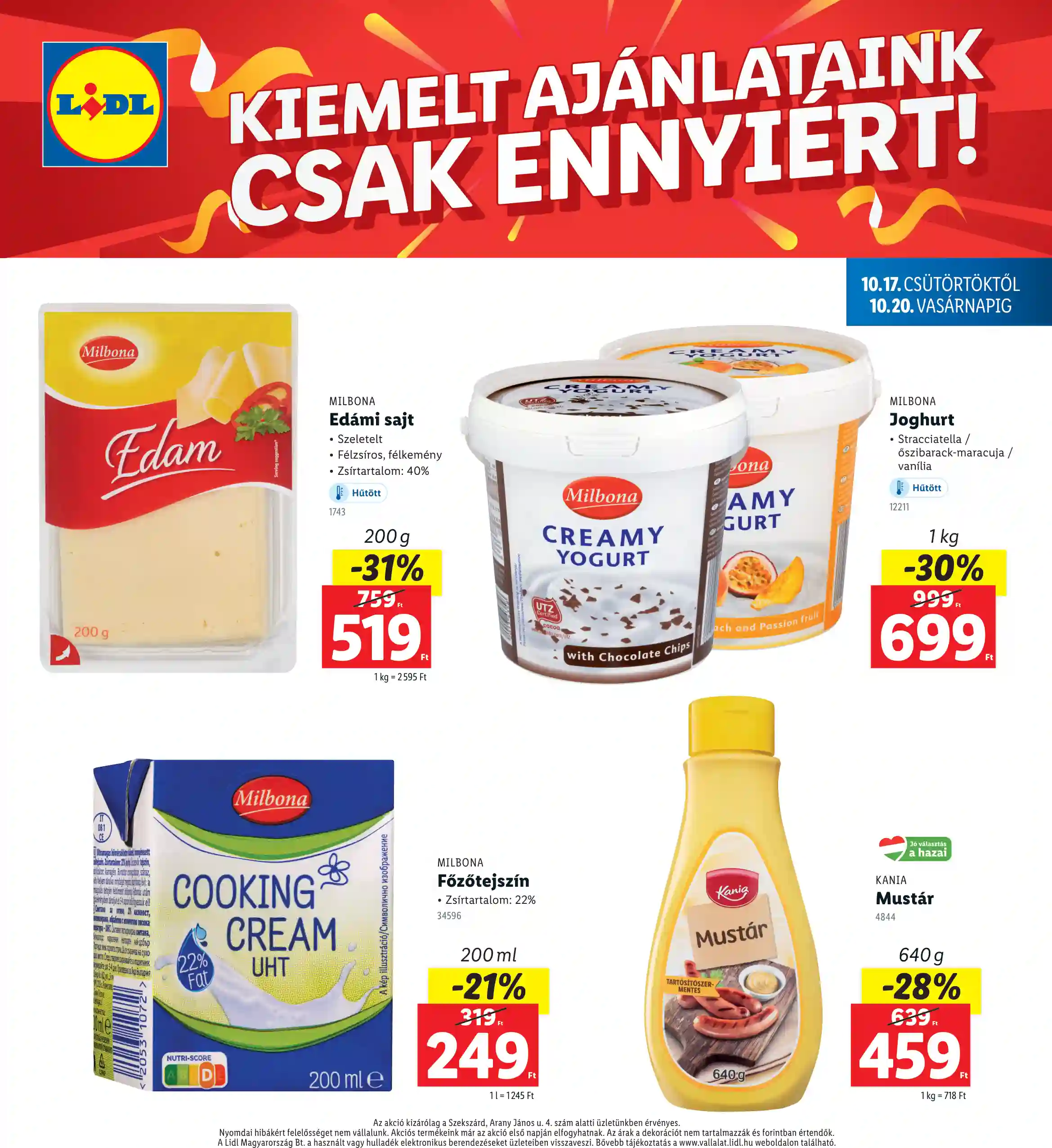 Lidl akciós újság 42. hét (Regionális akciók – Szekszárd) (4 oldal)