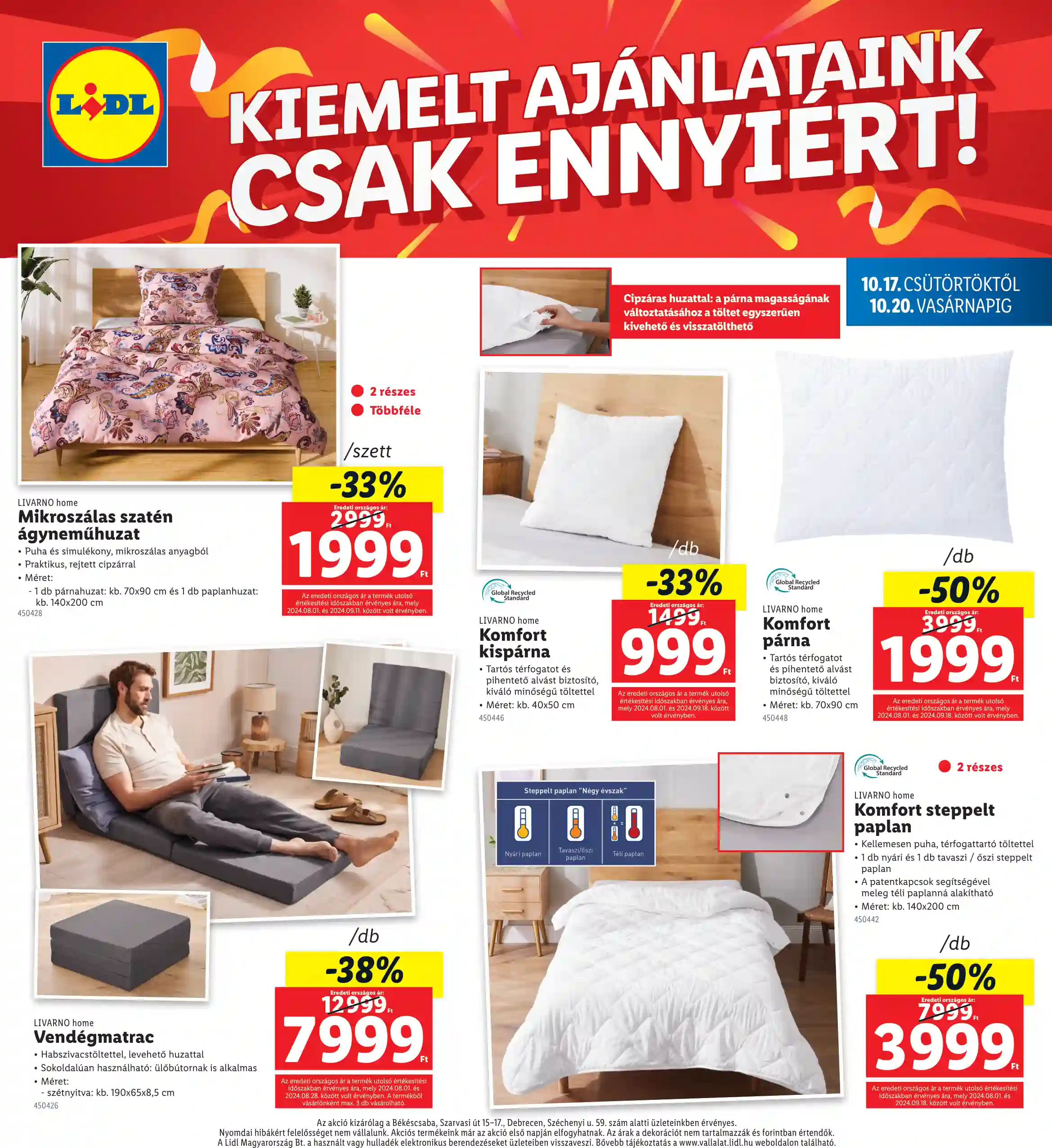 Lidl akciós újság 42. hét (Regionális akciók) (4 oldal)