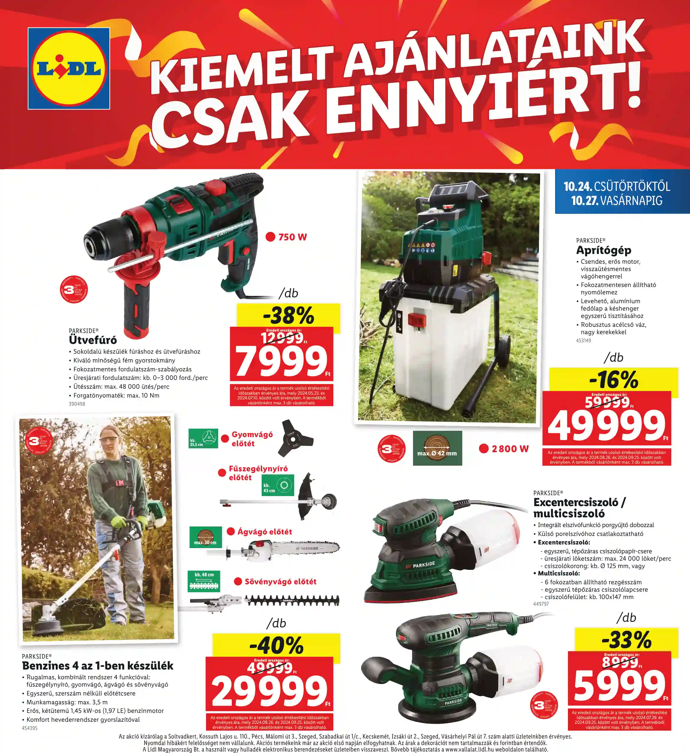Lidl akciós újság 43. hét (Regionális akciók) (4 oldal)