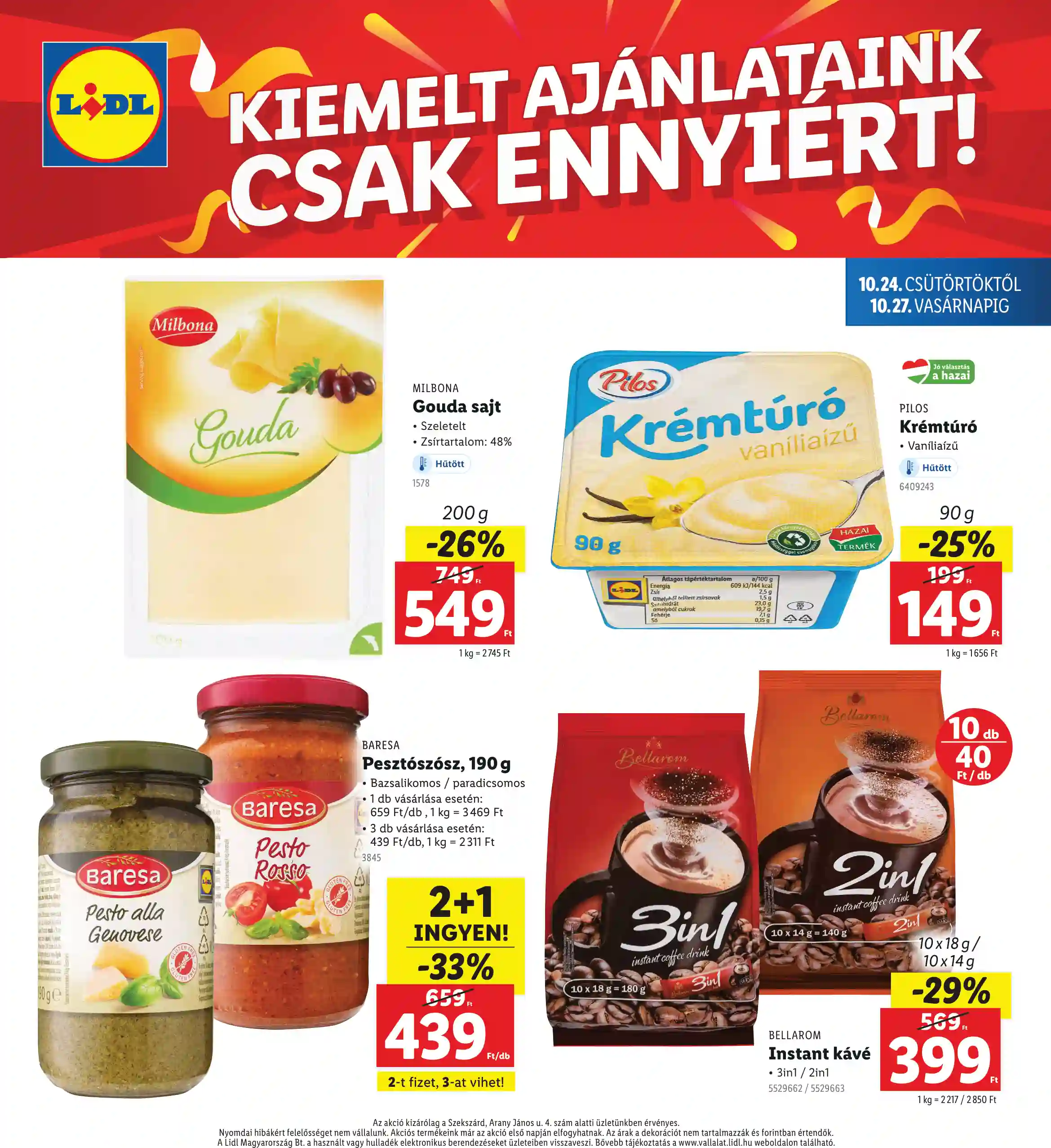 Lidl akciós újság 43. hét (Regionális akciók – Szekszárd) (4 oldal)