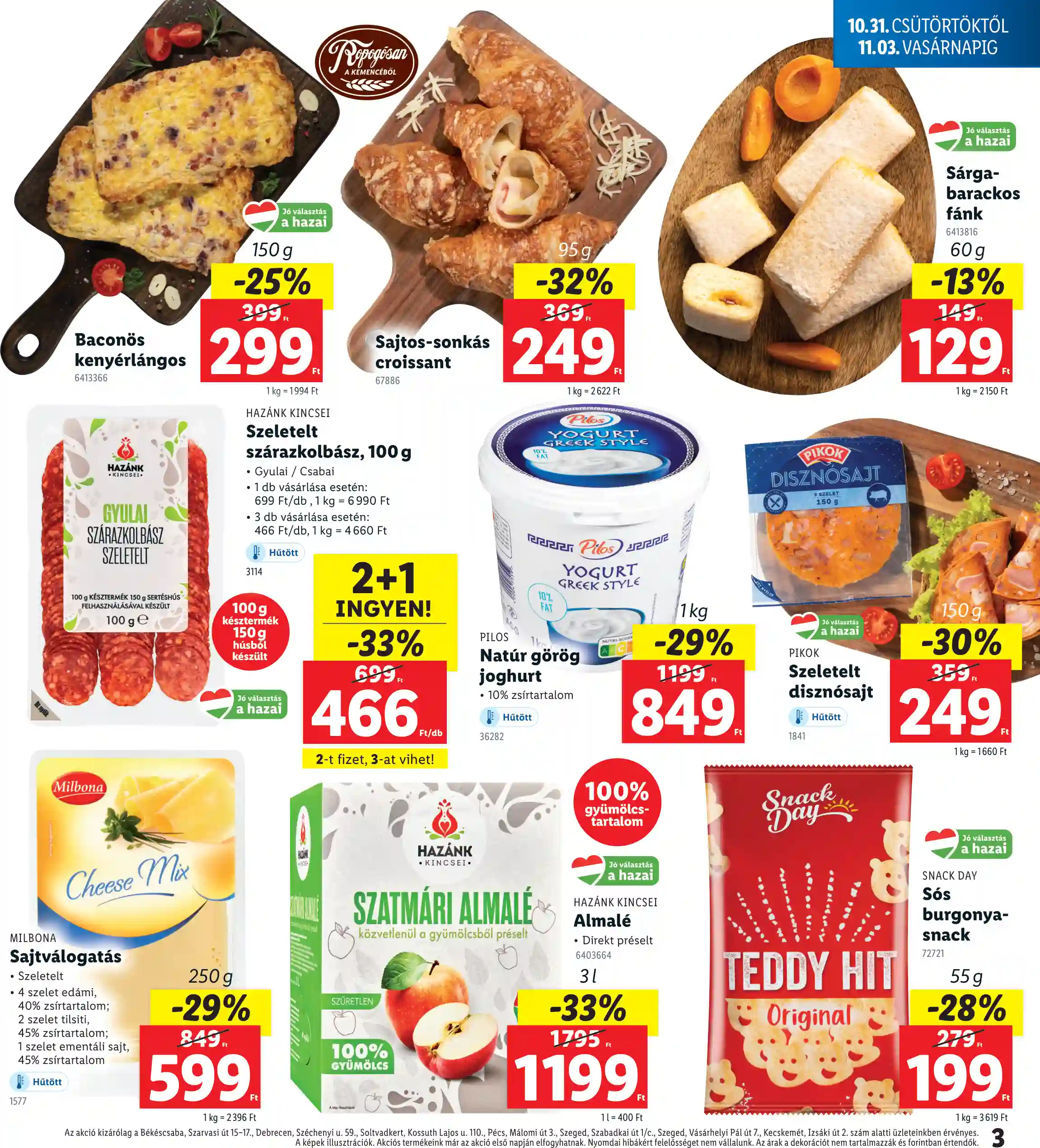 Lidl akciós újság 44. hét (Regionális akciók) (3 oldal)