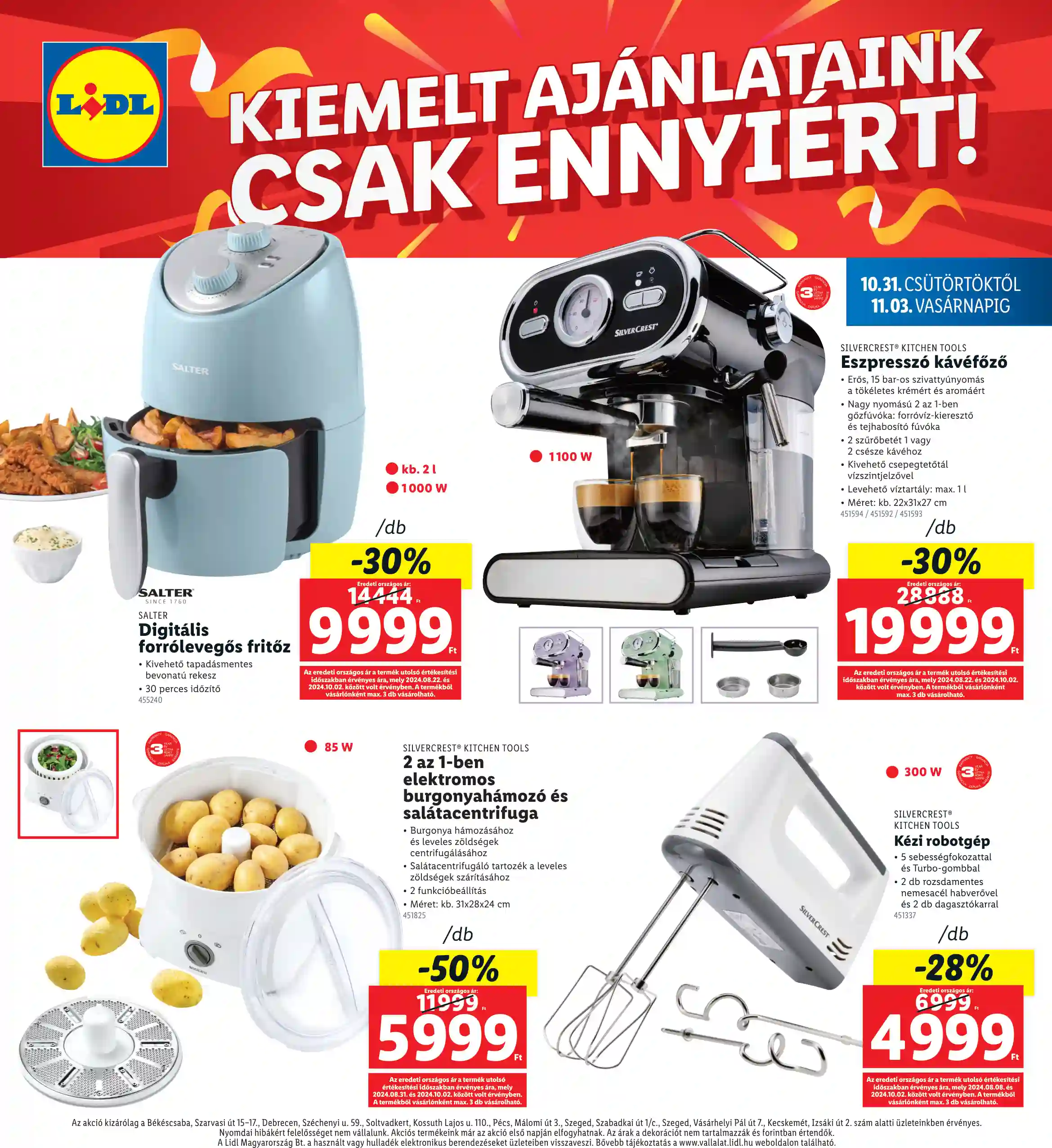Lidl akciós újság 44. hét (Regionális akciók) (4 oldal)