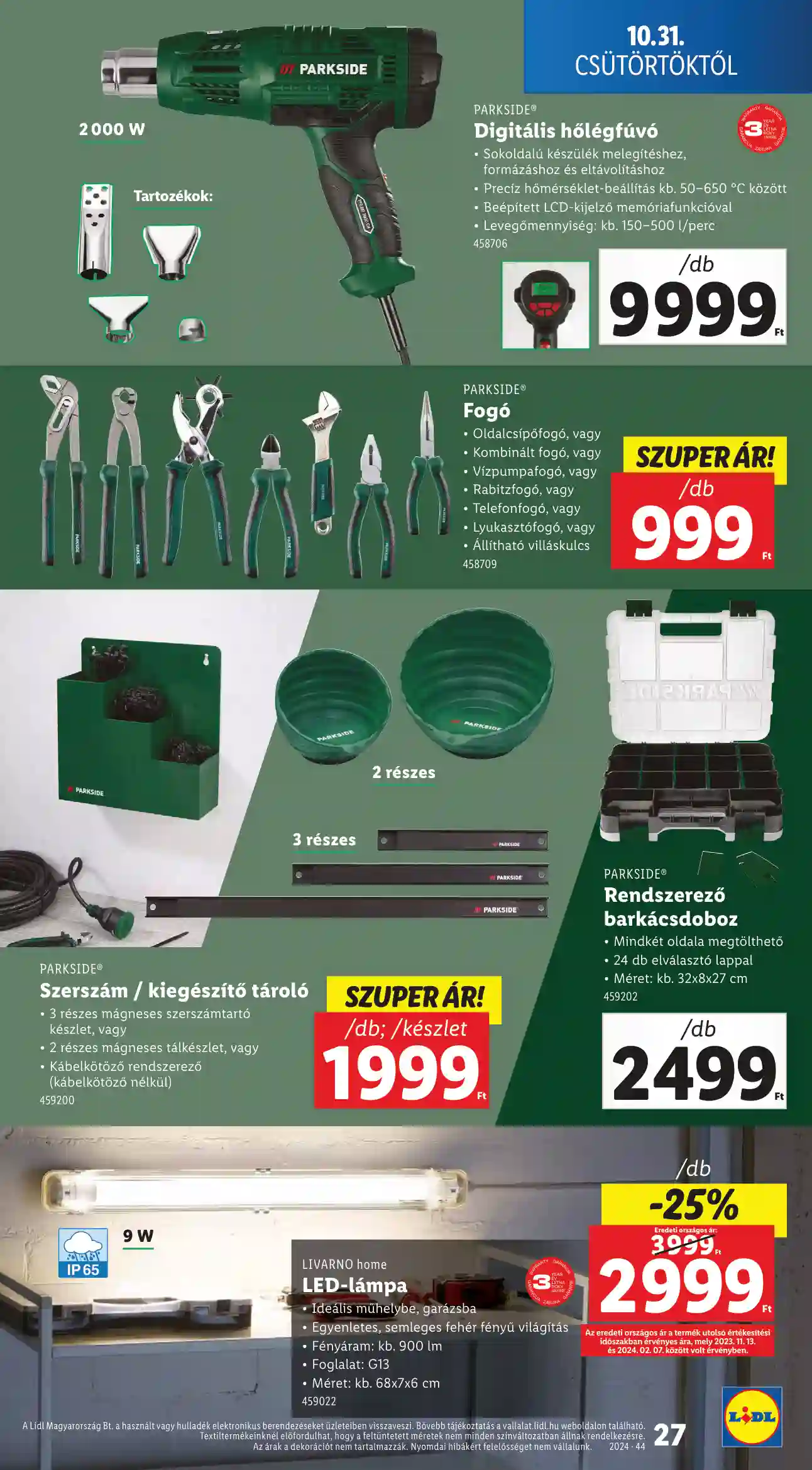 Lidl akciós újság 44. hét (Érvényes 10.31-től) (20 oldal)