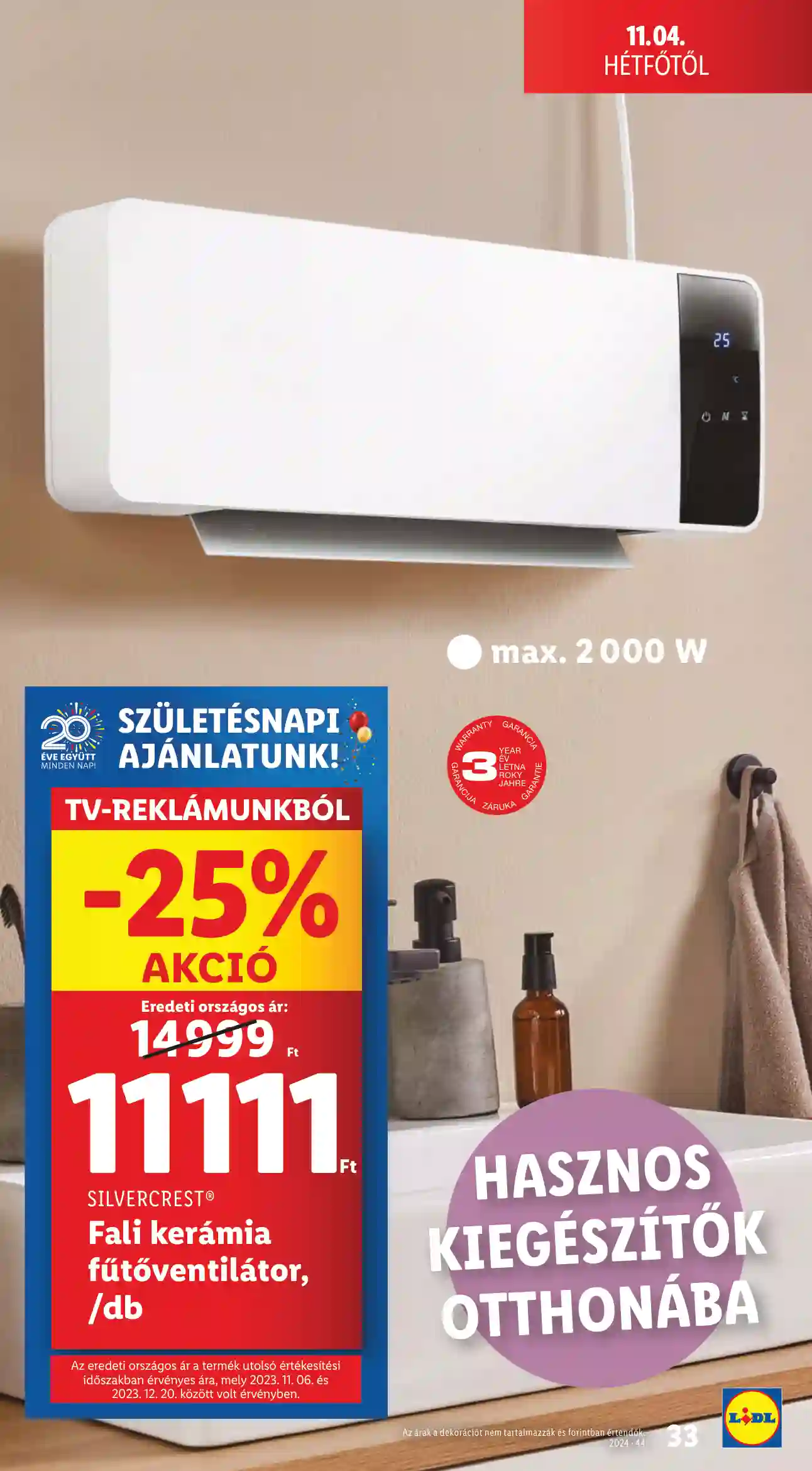 Lidl akciós újság 44. hét (Érvényes 10.31-től) (27 oldal)