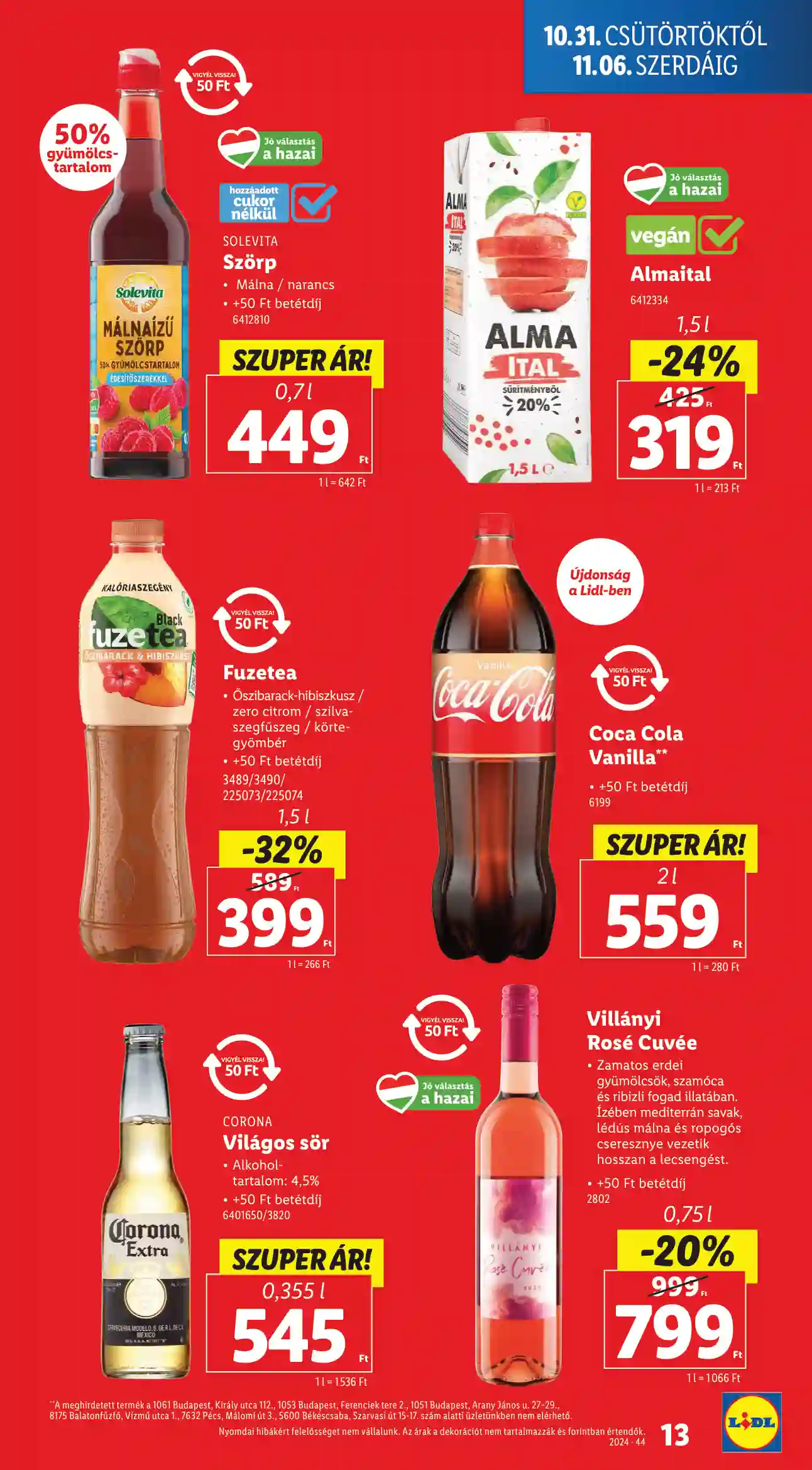 Lidl akciós újság 44. hét (Érvényes 10.31-től) (5 oldal)