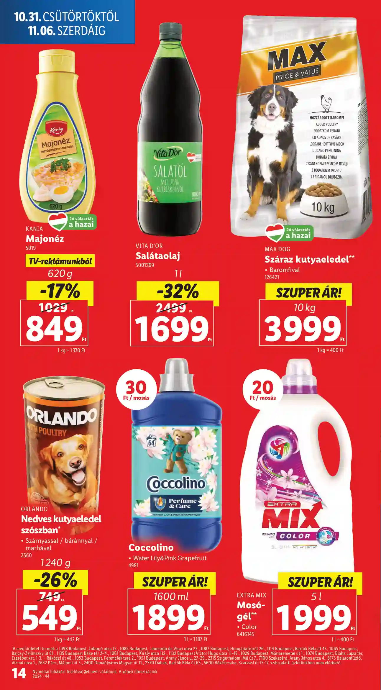 Lidl akciós újság 44. hét (Érvényes 10.31-től) (6 oldal)