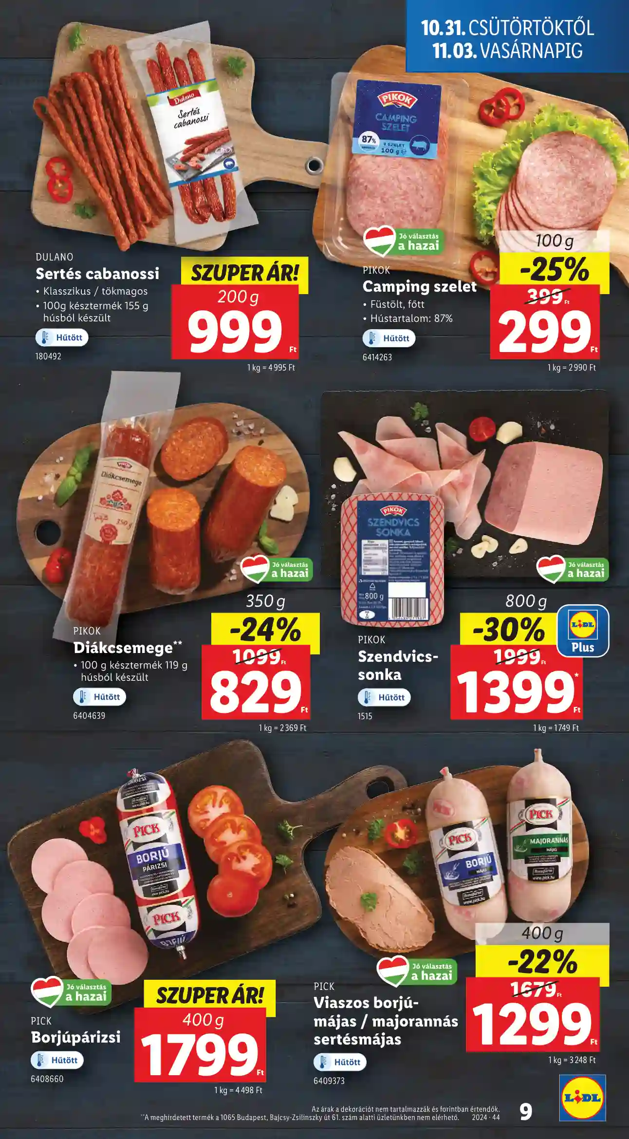 Lidl akciós újság 44. hét (Érvényes 10.31-től) (61 oldal)