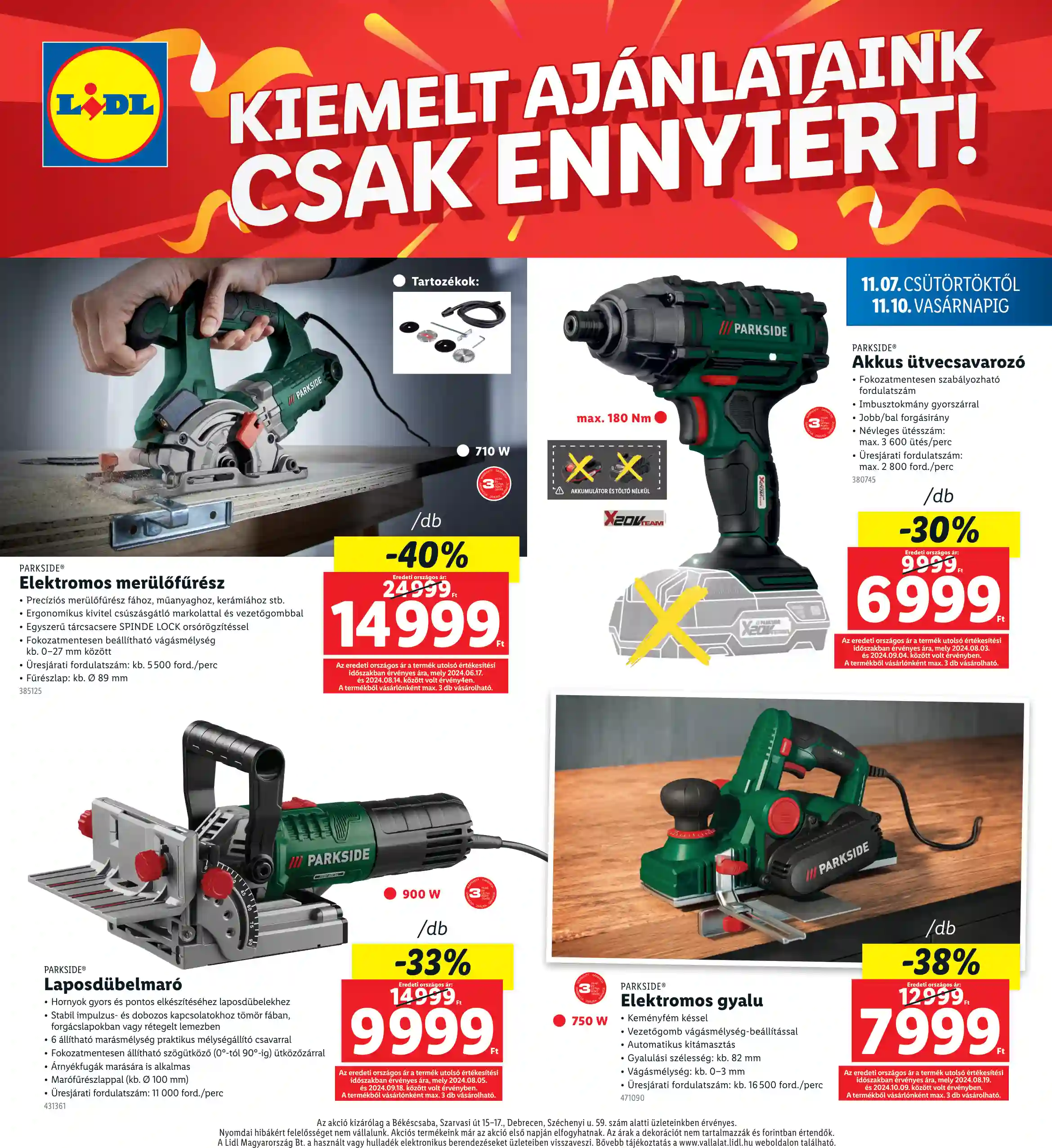 Lidl akciós újság 45. hét (Regionális akciók) (4 oldal)