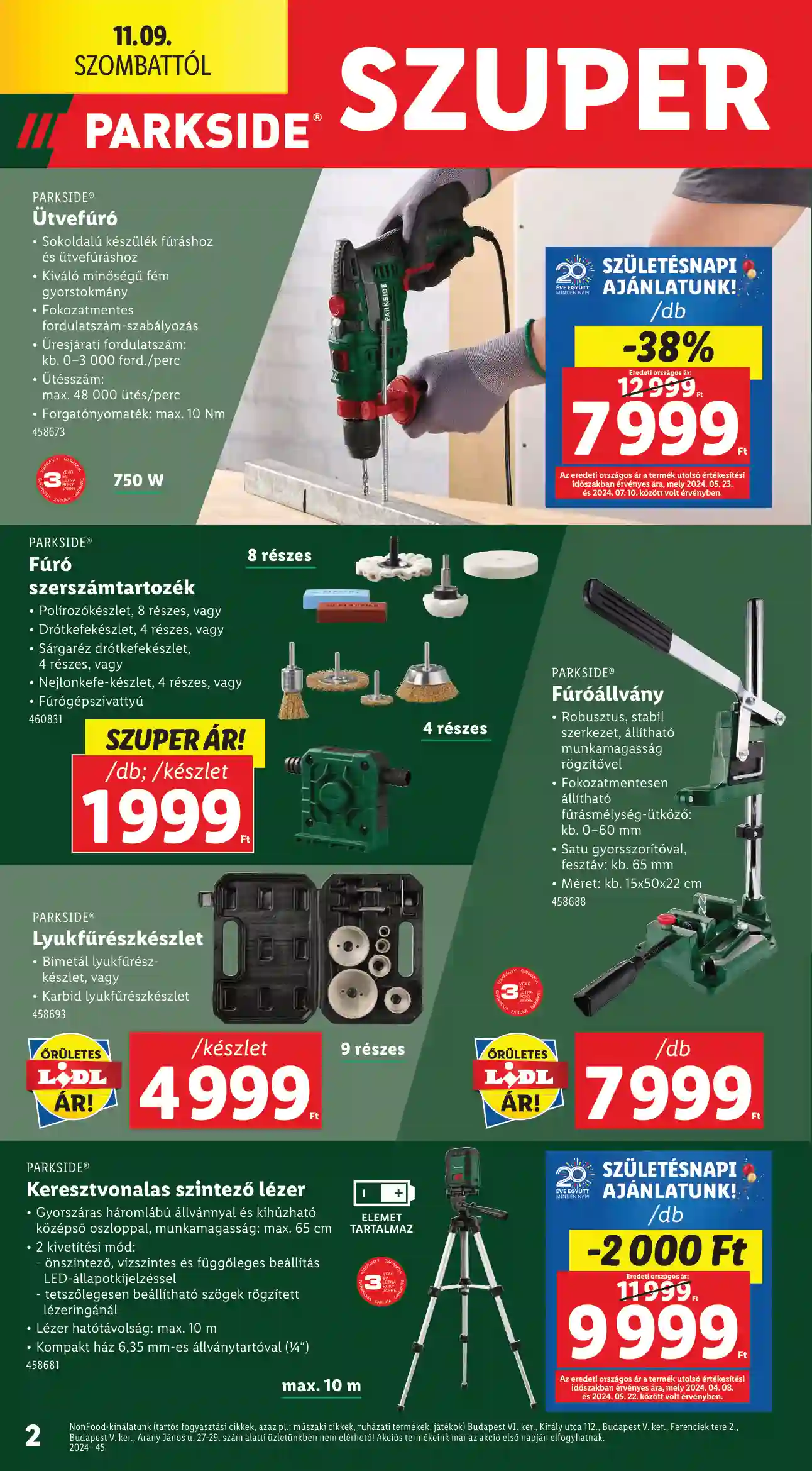 Lidl akciós újság 45. hét (Érvényes 11.07-től) (2 oldal)