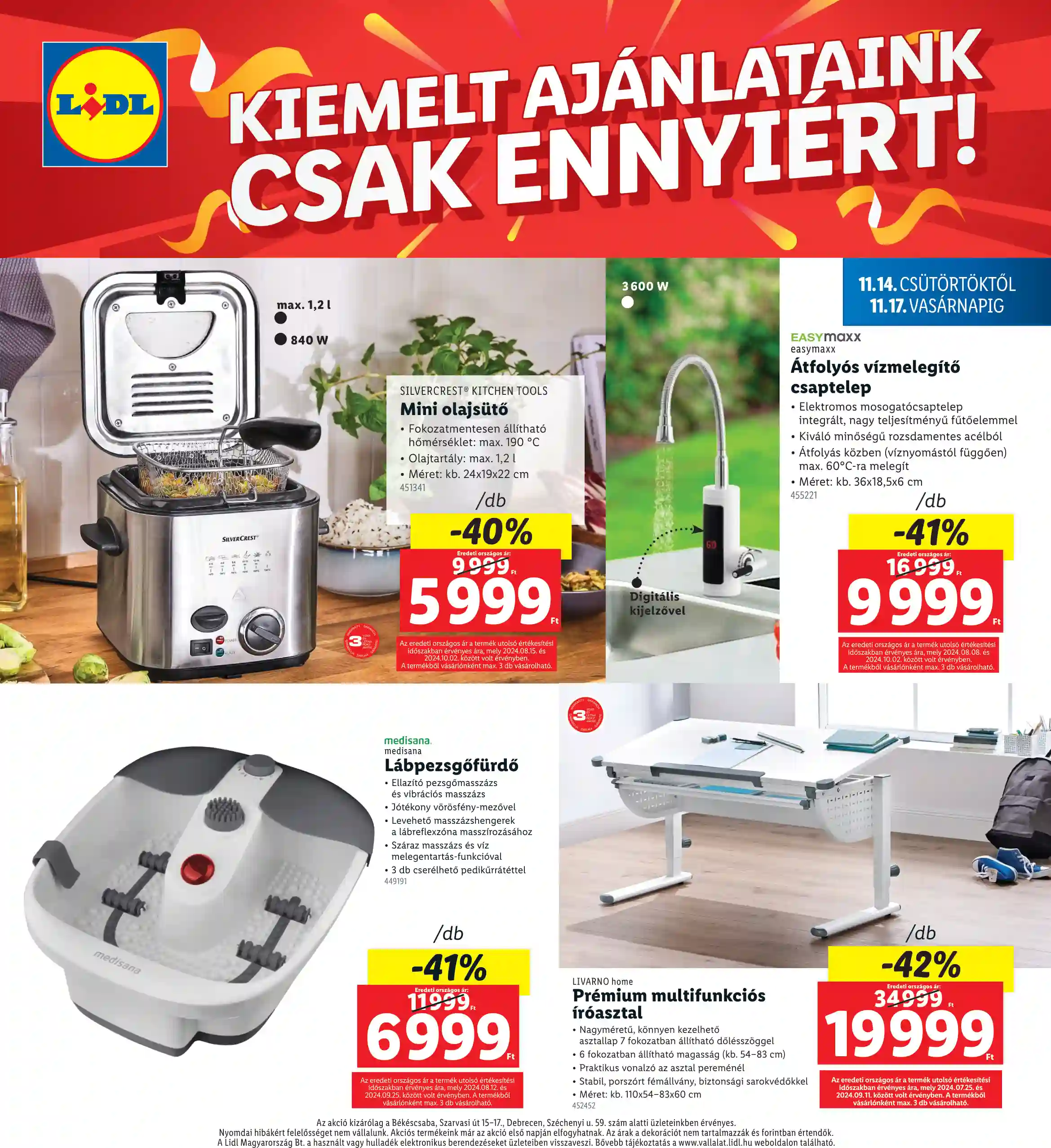 Lidl akciós újság 46. hét (Regionális akciók) (4 oldal)