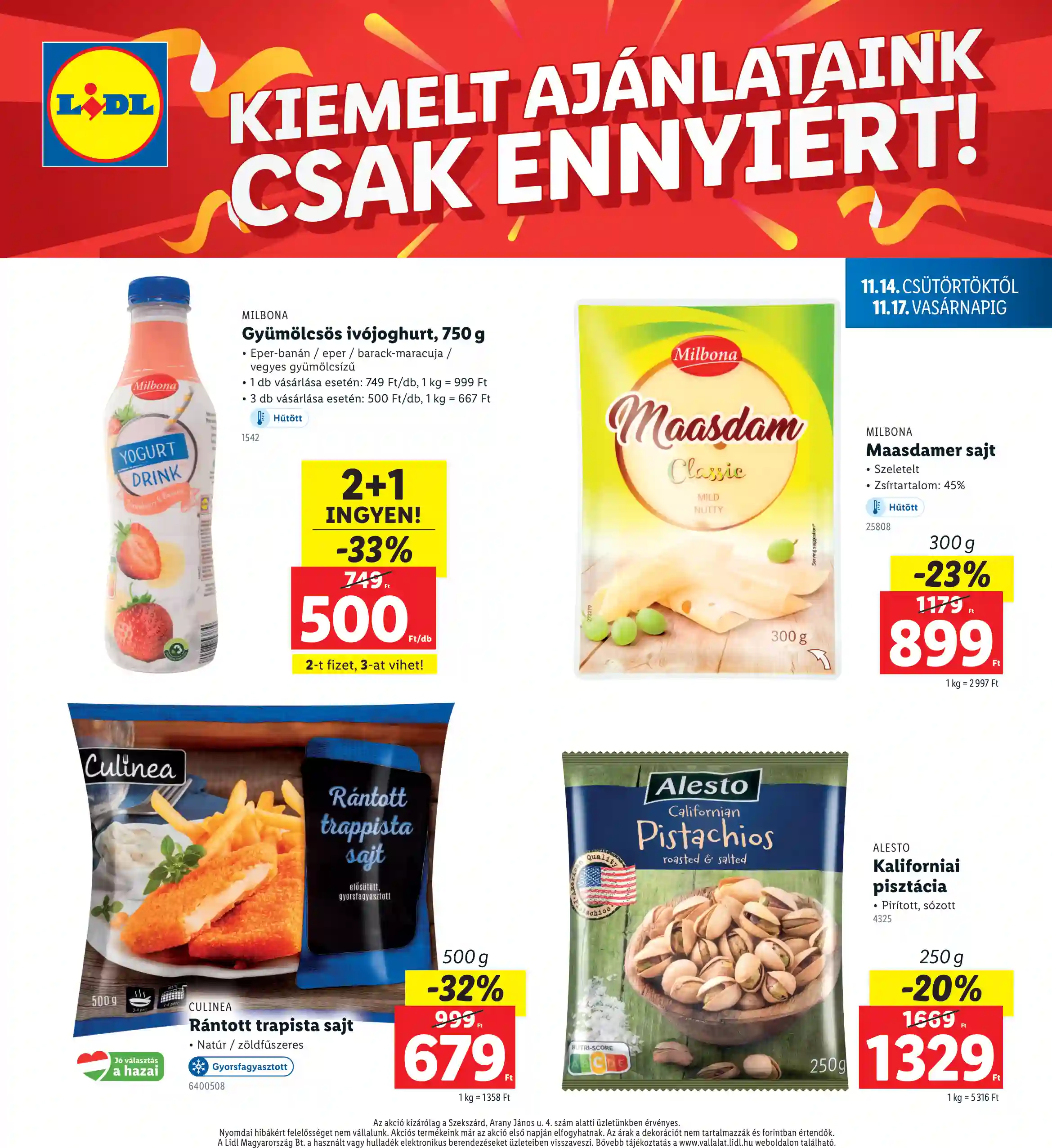 Lidl akciós újság 46. hét (Regionális akciók – Szekszárd) (4 oldal)