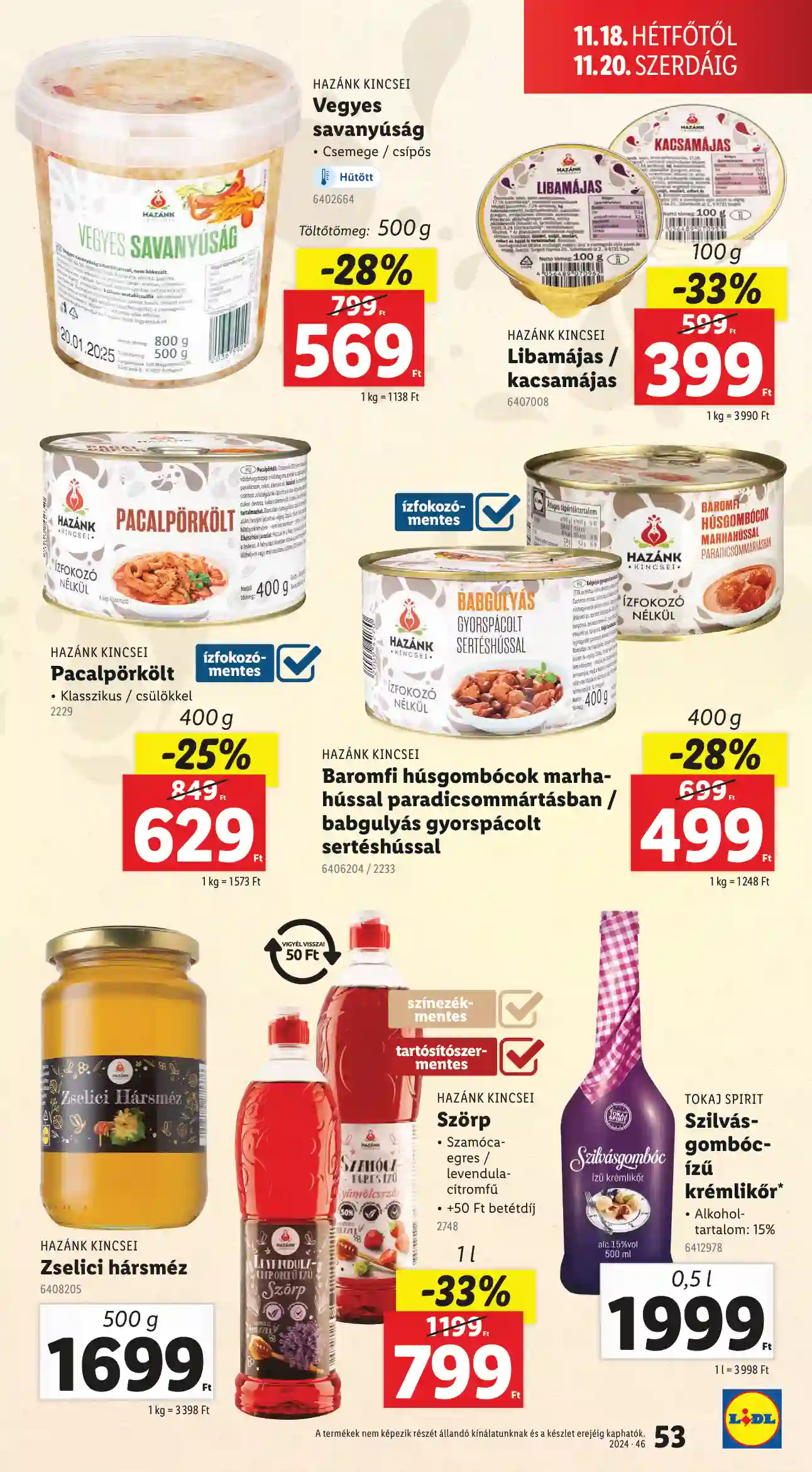 Lidl akciós újság 46. hét (Érvényes 11.14-től) (49 oldal)