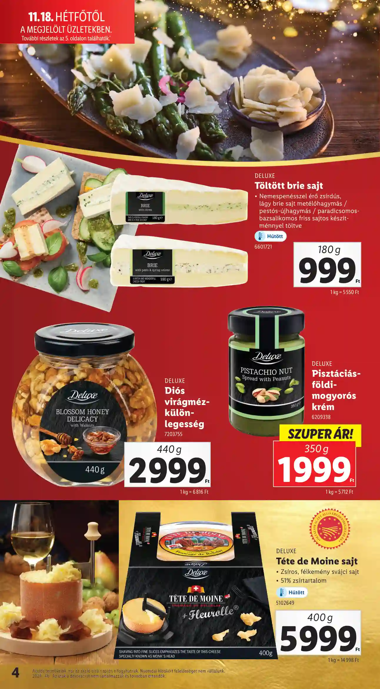 Lidl akciós újság 47. hét (Ünnepi regionális Deluxe katalógus) (4 oldal)