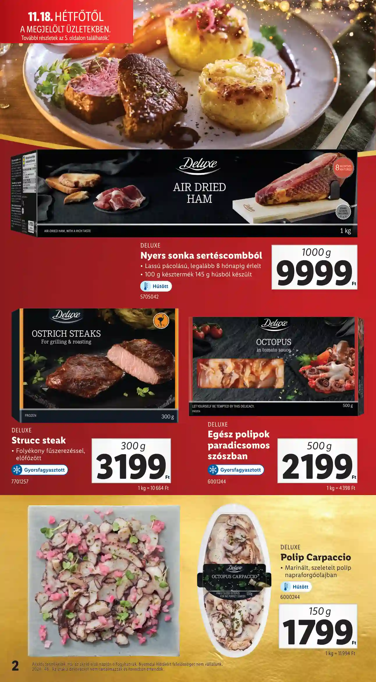 Lidl akciós újság 47. hét (Ünnepi regionális Deluxe katalógus) (2 oldal)