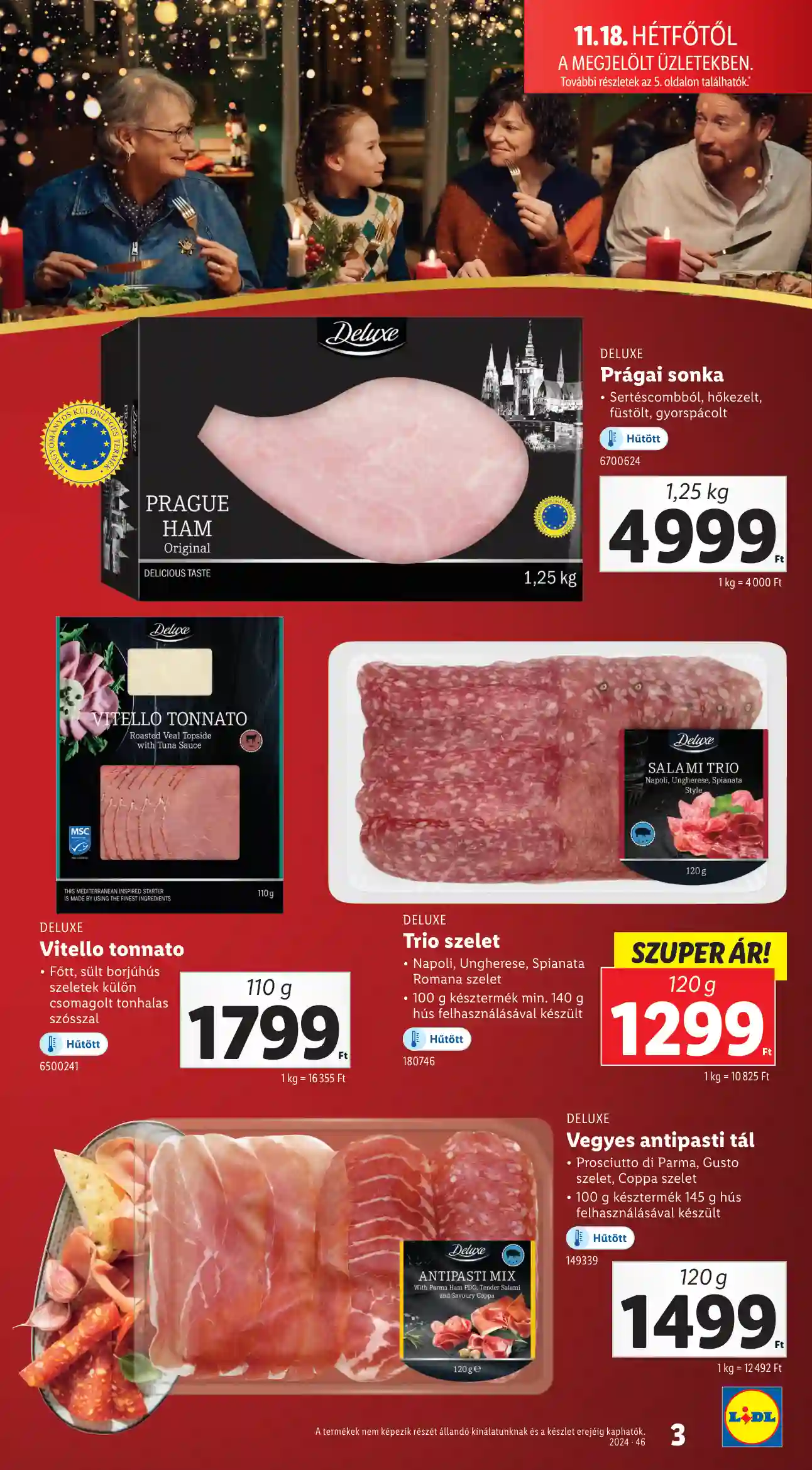 Lidl akciós újság 47. hét (Ünnepi regionális Deluxe katalógus) (3 oldal)